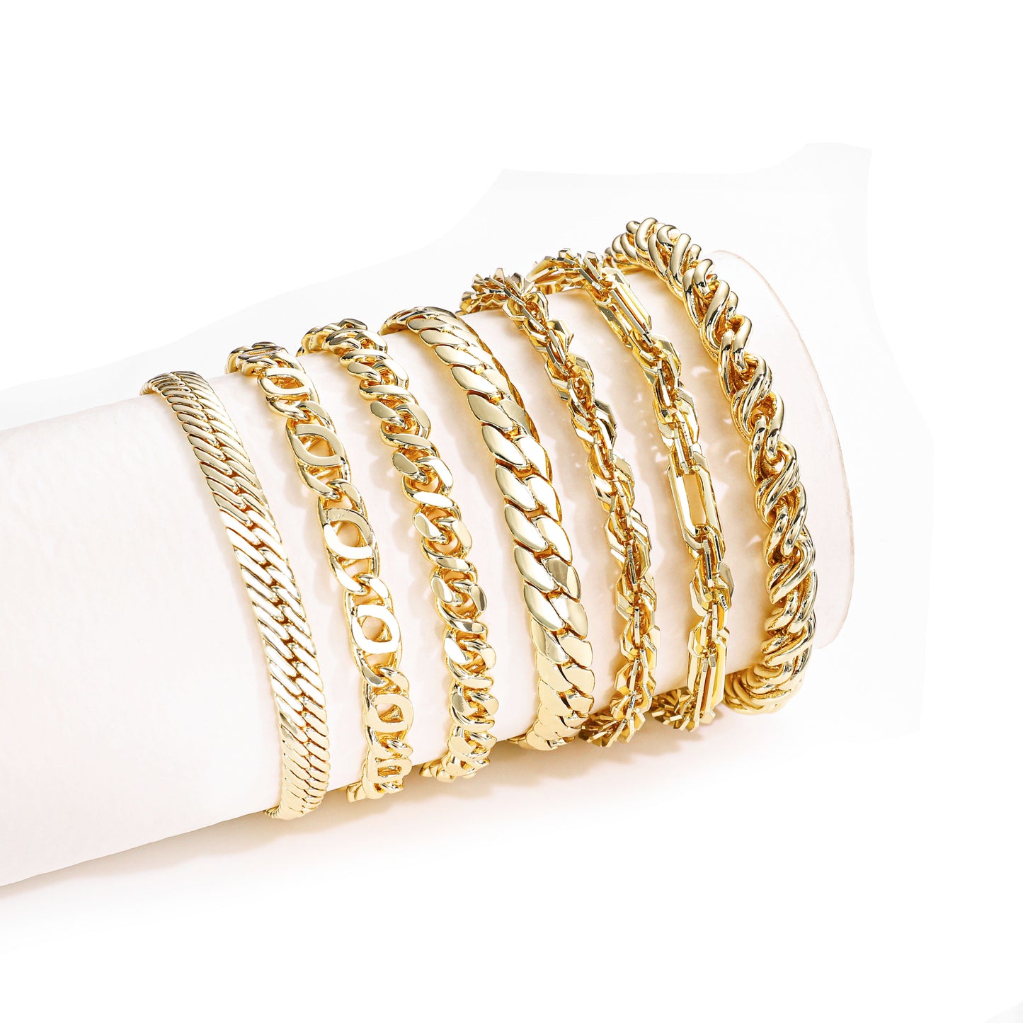 Pink Fancy Jewelry 14K Gold-plated copper cubic zirconia setting Wholesale bracelets