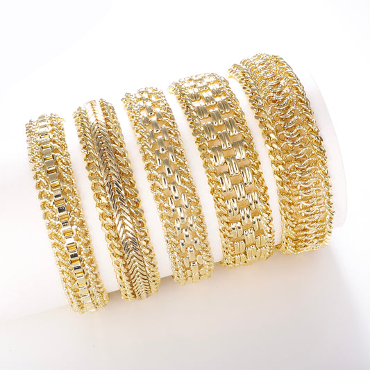 PinkFancy Jewelry 14K Gold-plated copper weaving wholesale bracelet