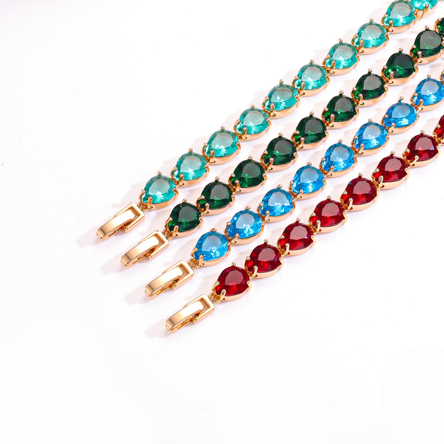 PinkFancy Jewelry 18K Gold-plated copper cubic zirconia setting wholesale bracelet