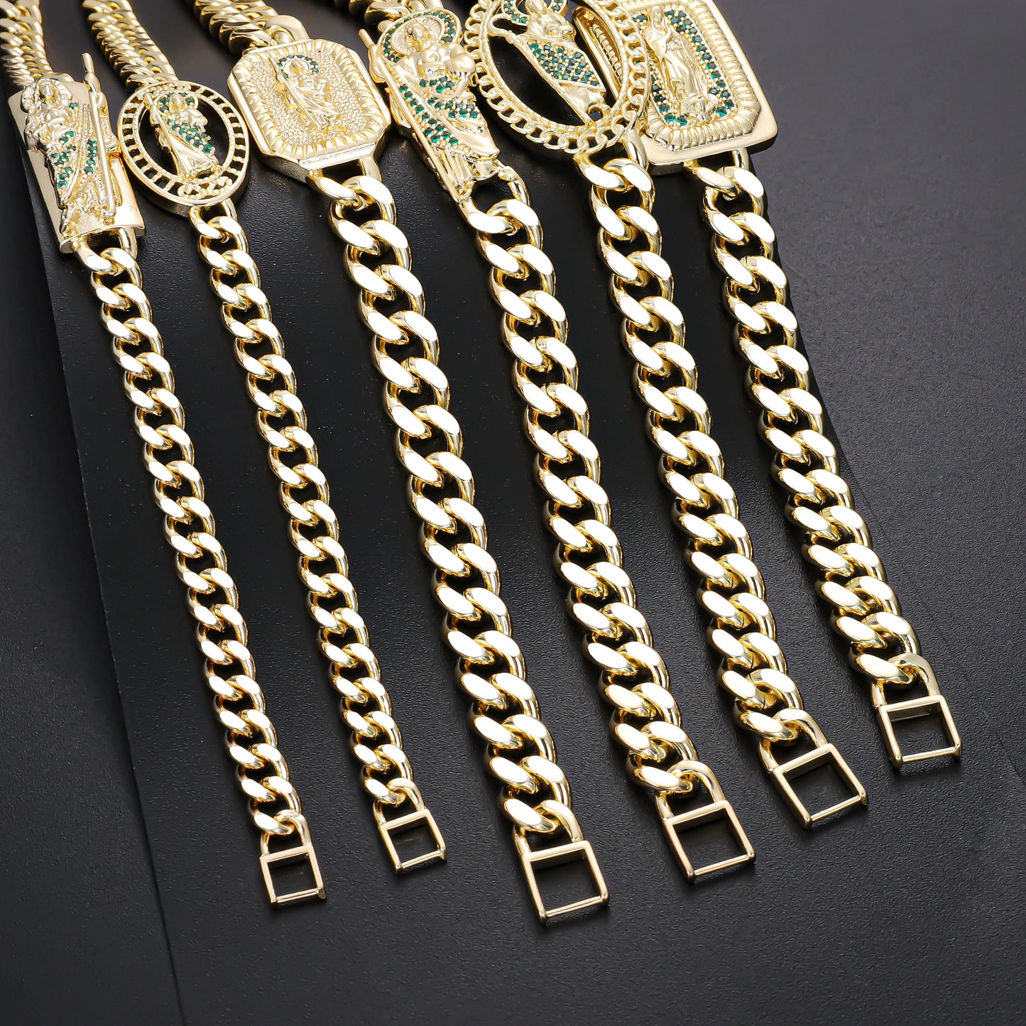 PinkFancy Jewelry 14K Gold-plated copper Catholicism Christianity wholesale St. Jude  bracelet