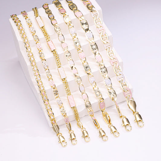 PinkFancy Jewelry 14K Gold-plated copper painting wholesale bracelet