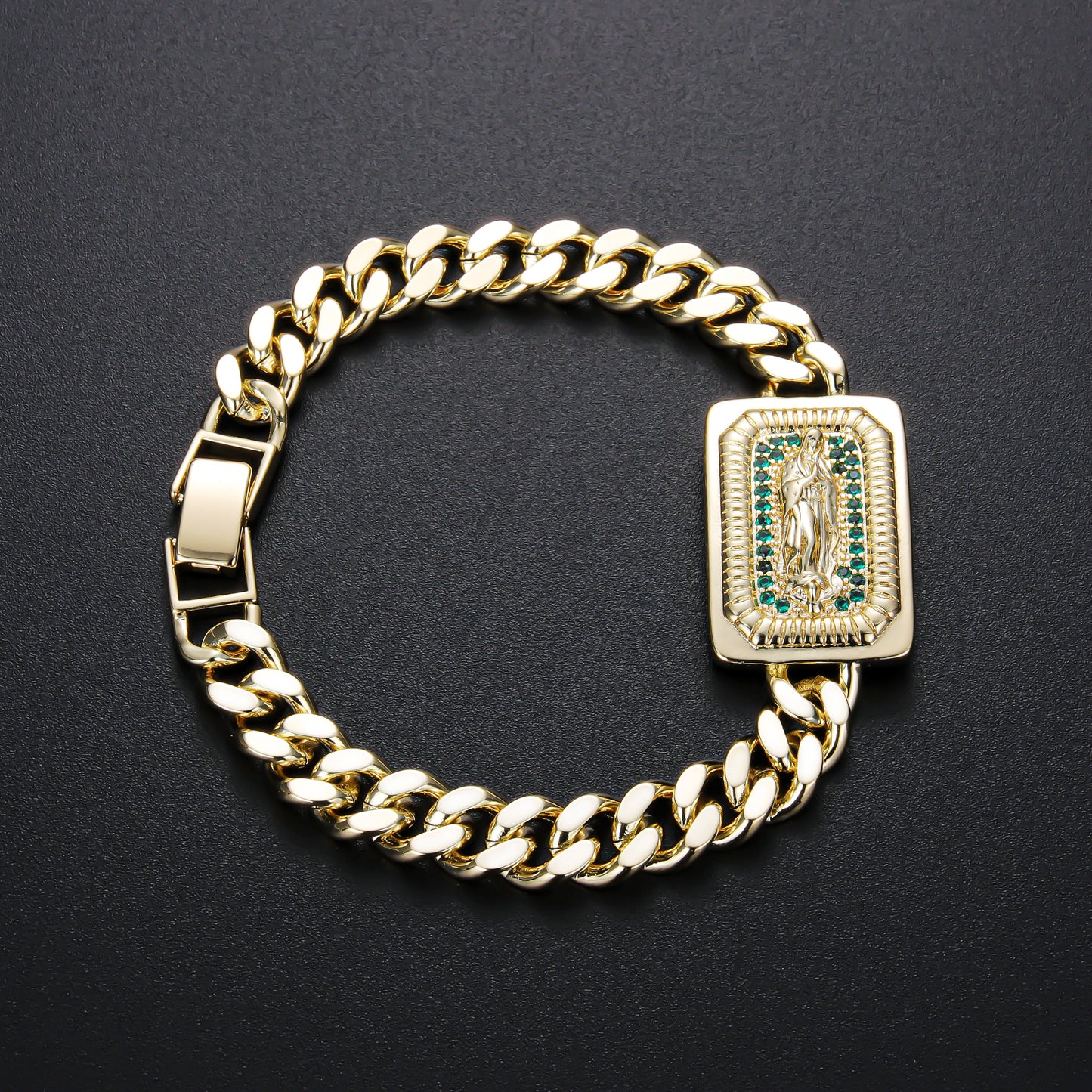 PinkFancy Jewelry 14K Gold-plated copper Catholicism Christianity wholesale St. Jude  bracelet