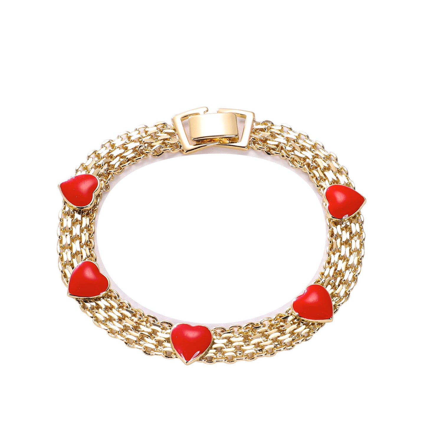 PinkFancy Jewelry 14K Gold-plated copper Heart-shaped elephant butterfly Evil Eyes wholesale bracelet