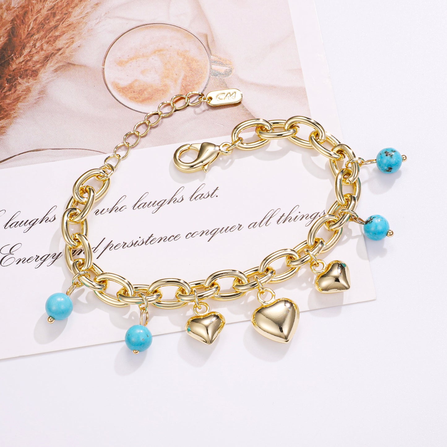 PinkFancy Jewelry 14K Gold-plated copper Beaded Turquoise wholesale bracelet