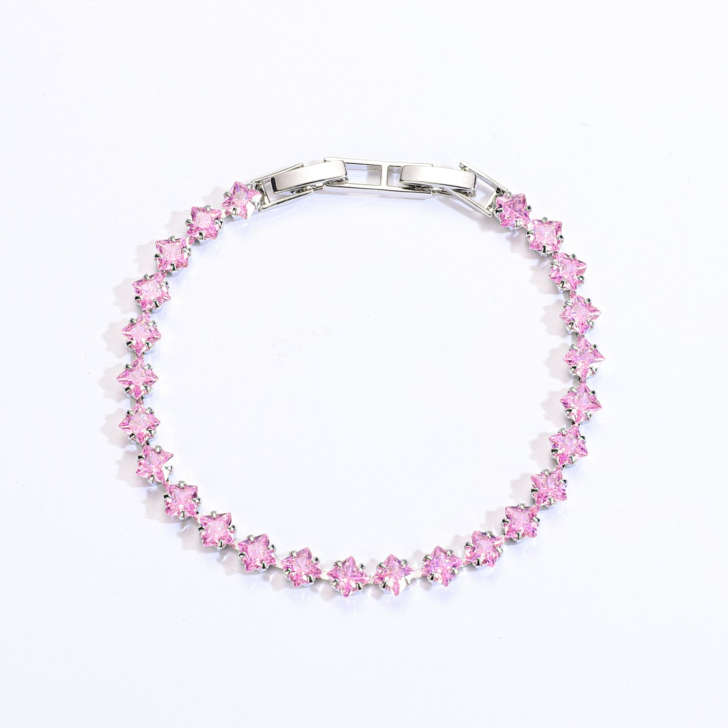 PinkFancy Jewelry platinum silver-plated copper Tennis wholesale bracelet