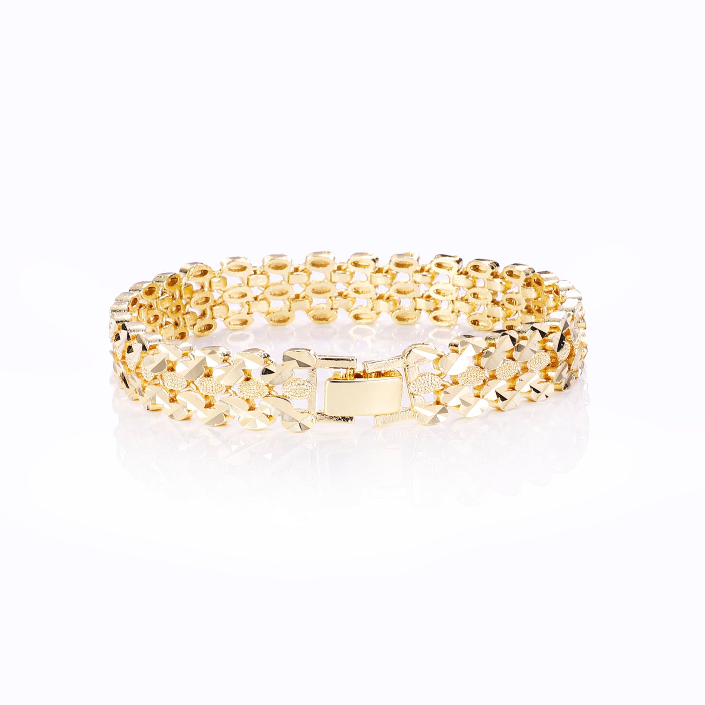 PinkFancy Jewelry 14K Gold-plated copper polymorphic punk wholesale bracelet