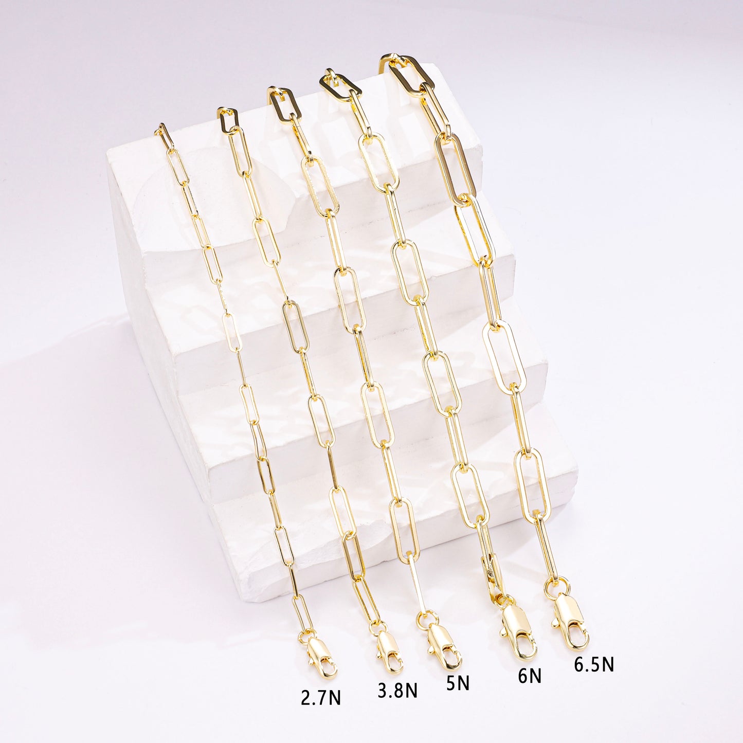PinkFancy Jewelry 14K Gold-plated copper Bamboo chain wholesale bracelet