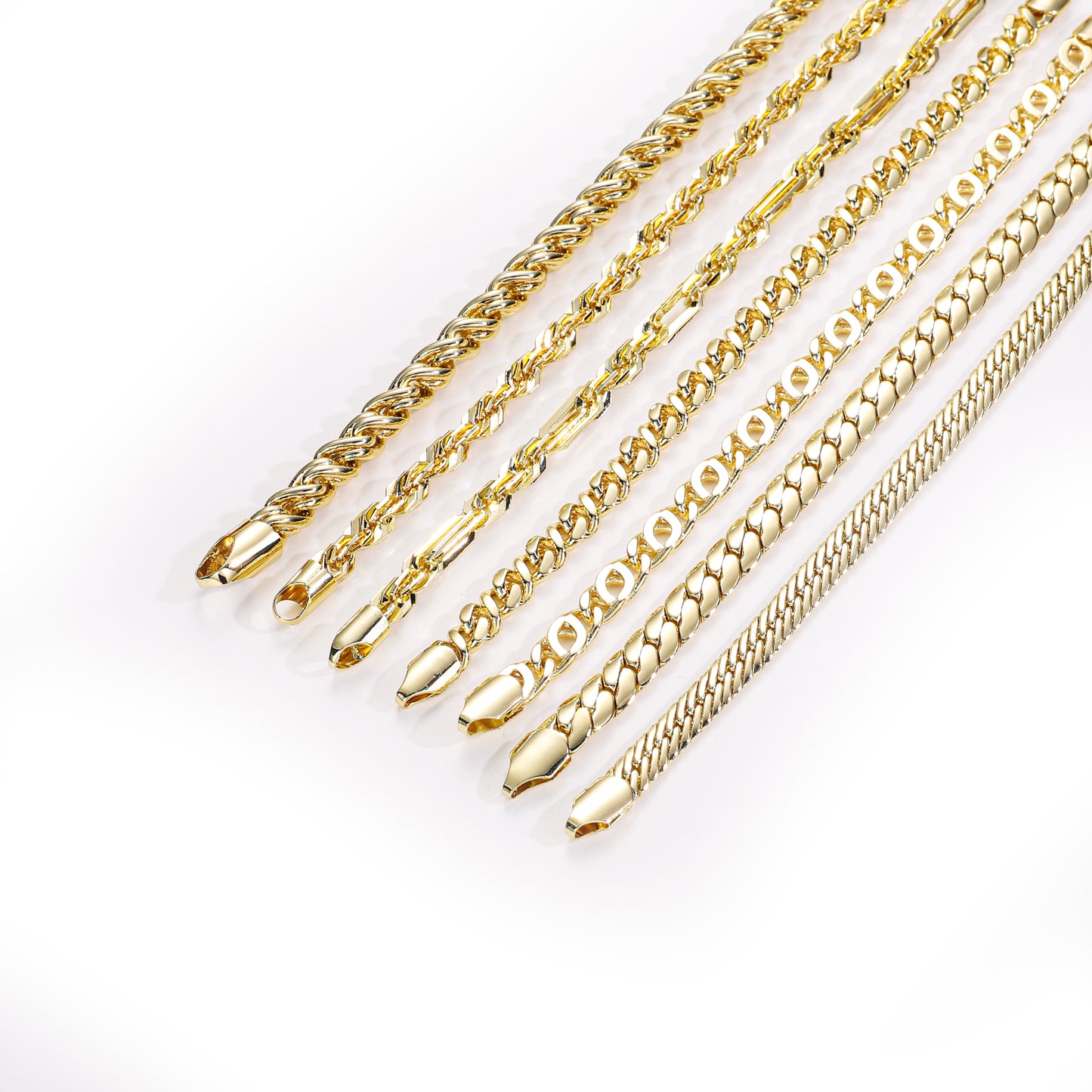 Pink Fancy Jewelry 14K Gold-plated copper cubic zirconia setting Wholesale bracelets