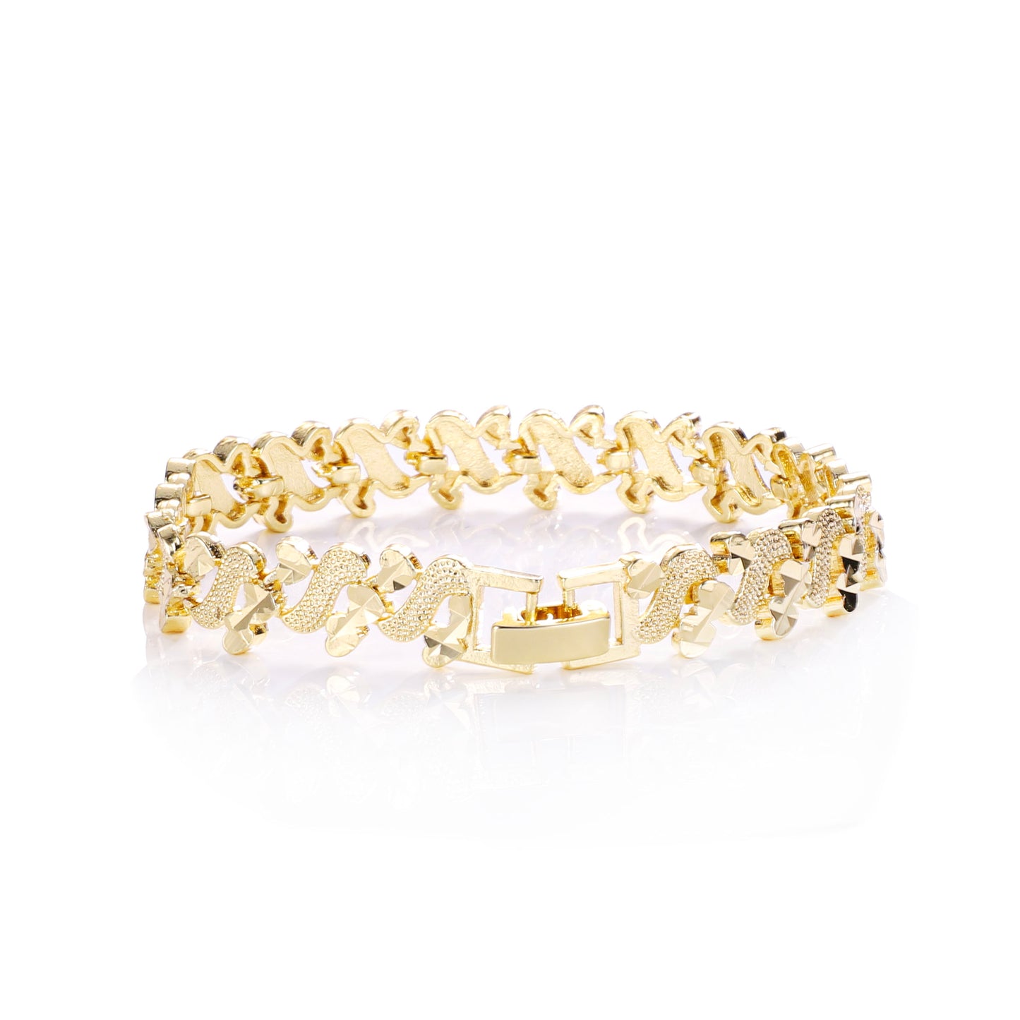 PinkFancy Jewelry 14K Gold-plated copper polymorphic punk wholesale bracelet