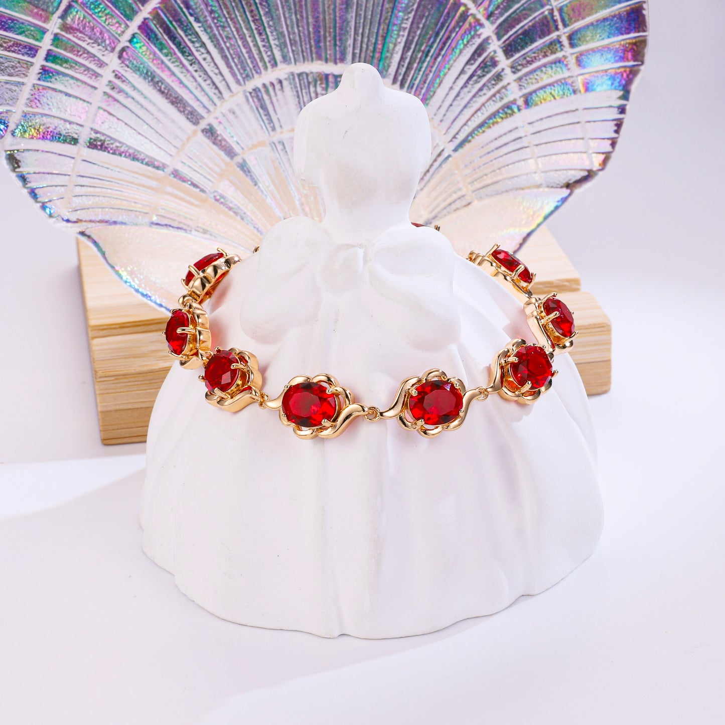 PinkFancy Jewelry 18K Gold-plated copper cubic zirconia setting wholesale bracelet