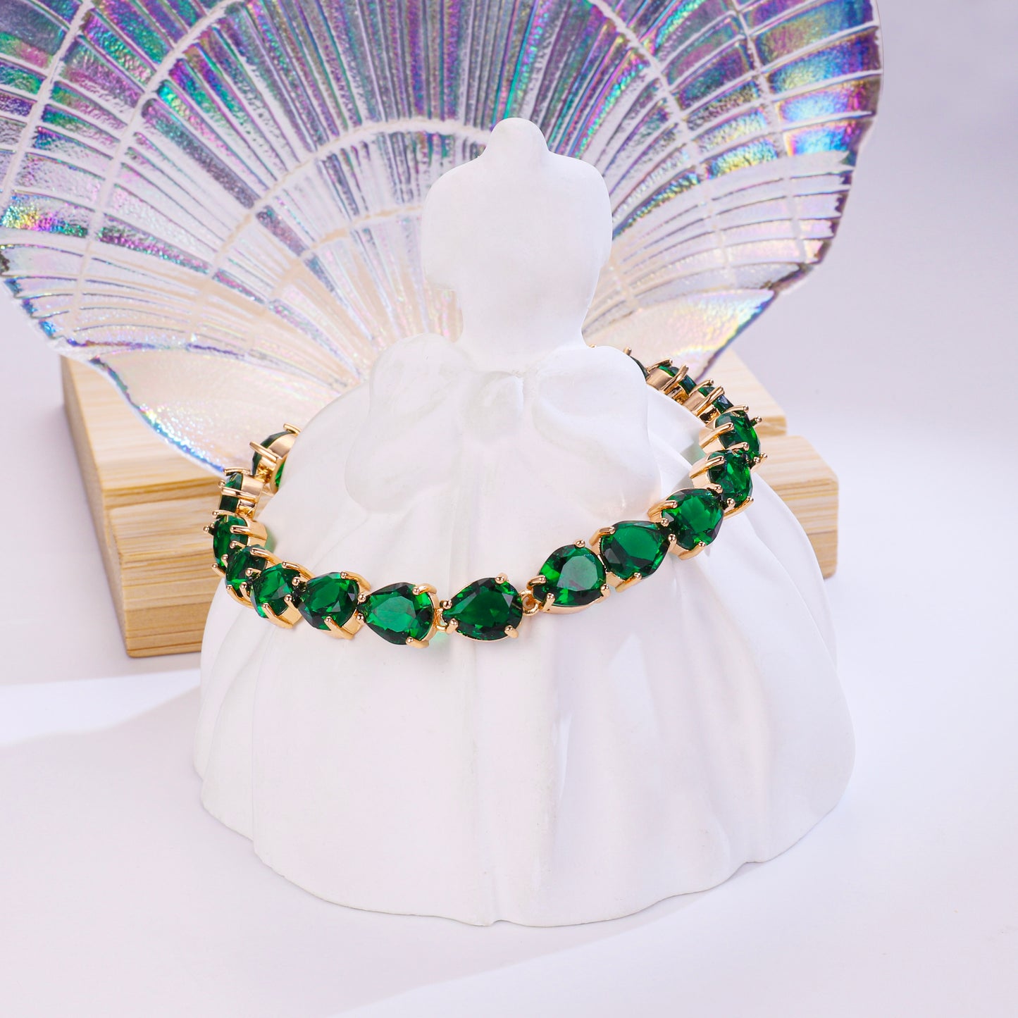 PinkFancy Jewelry 18K Gold-plated copper cubic zirconia setting wholesale bracelet