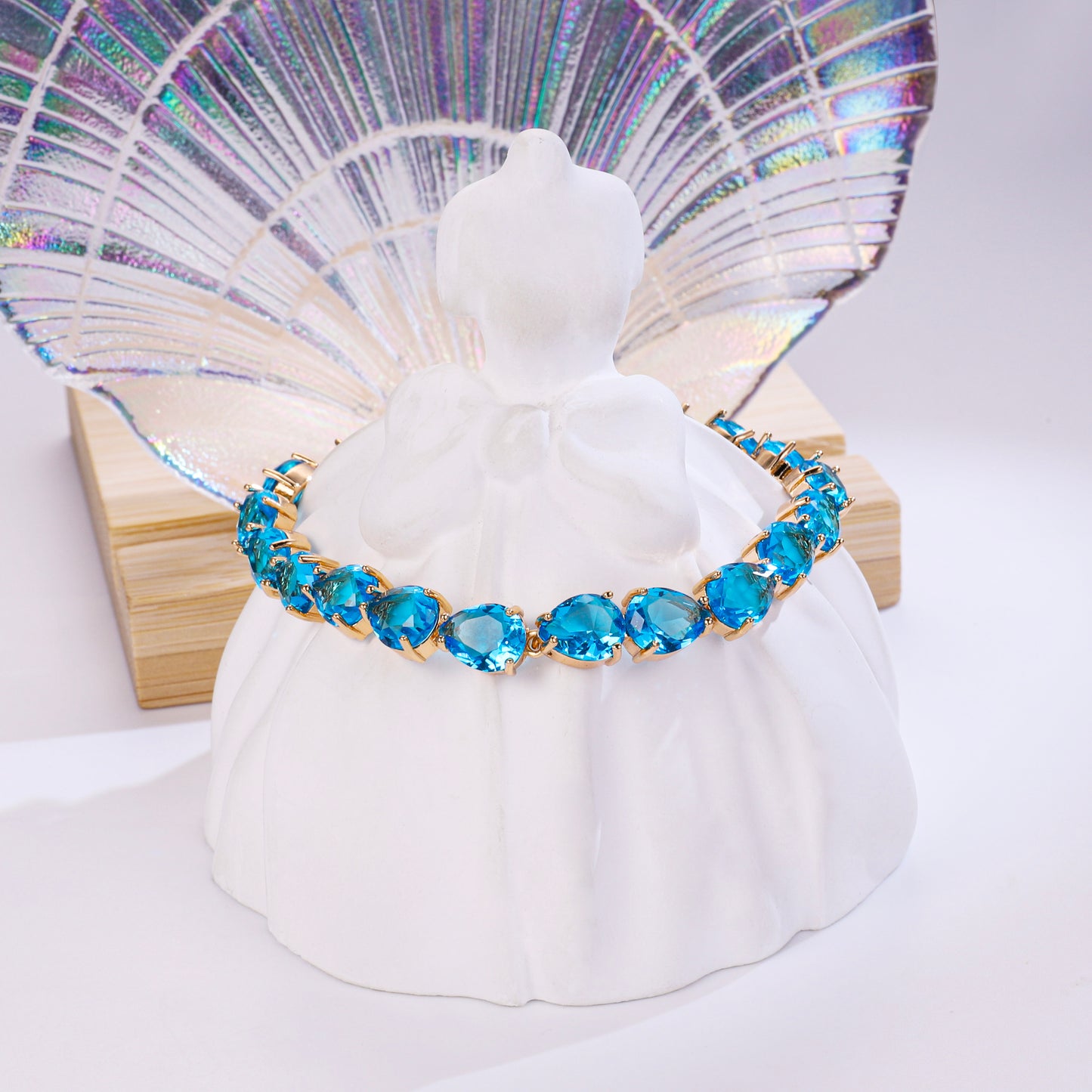 PinkFancy Jewelry 18K Gold-plated copper cubic zirconia setting wholesale bracelet