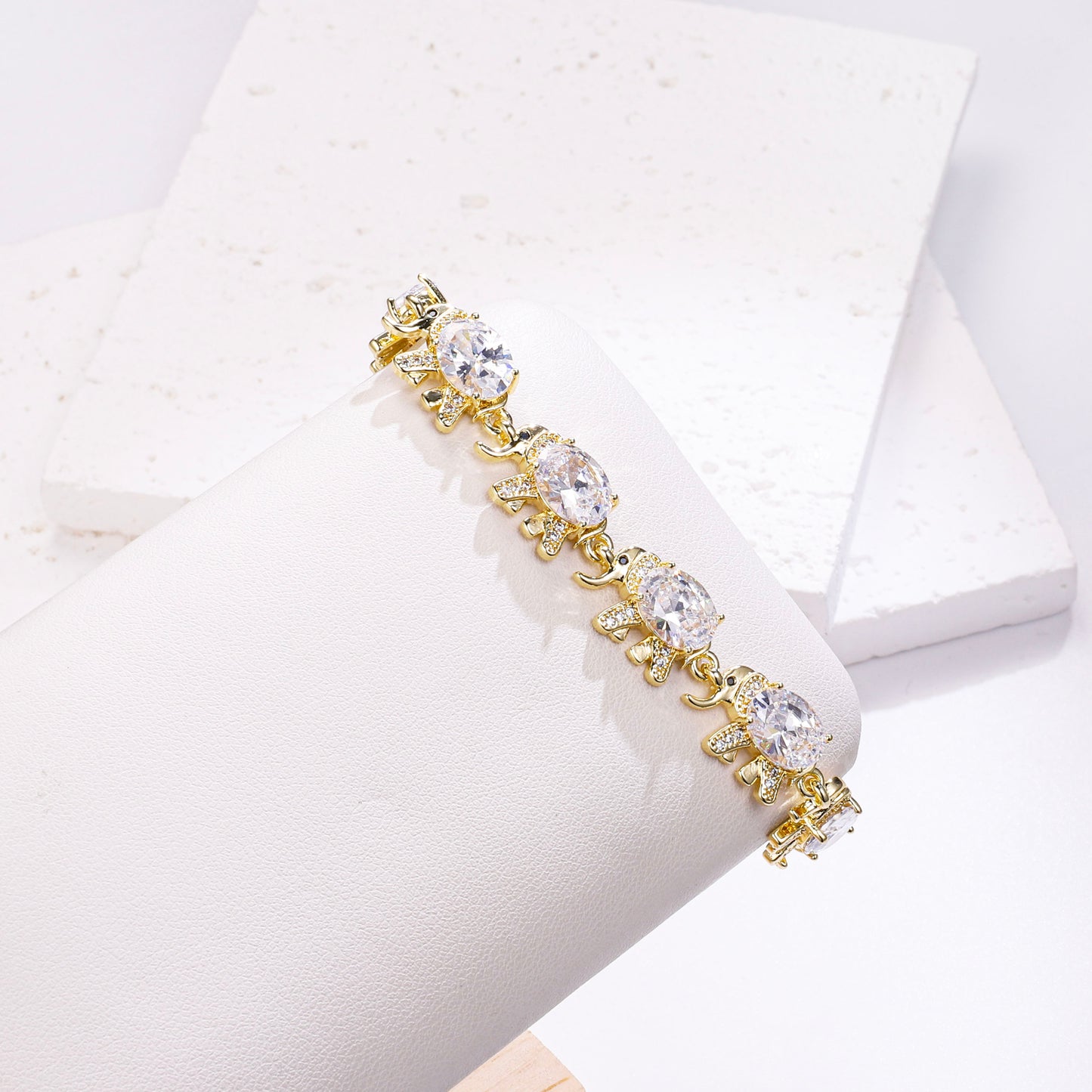 PinkFancy Jewelry 14K Gold-plated copper cubic zirconia setting Animal Series wholesale bracelet