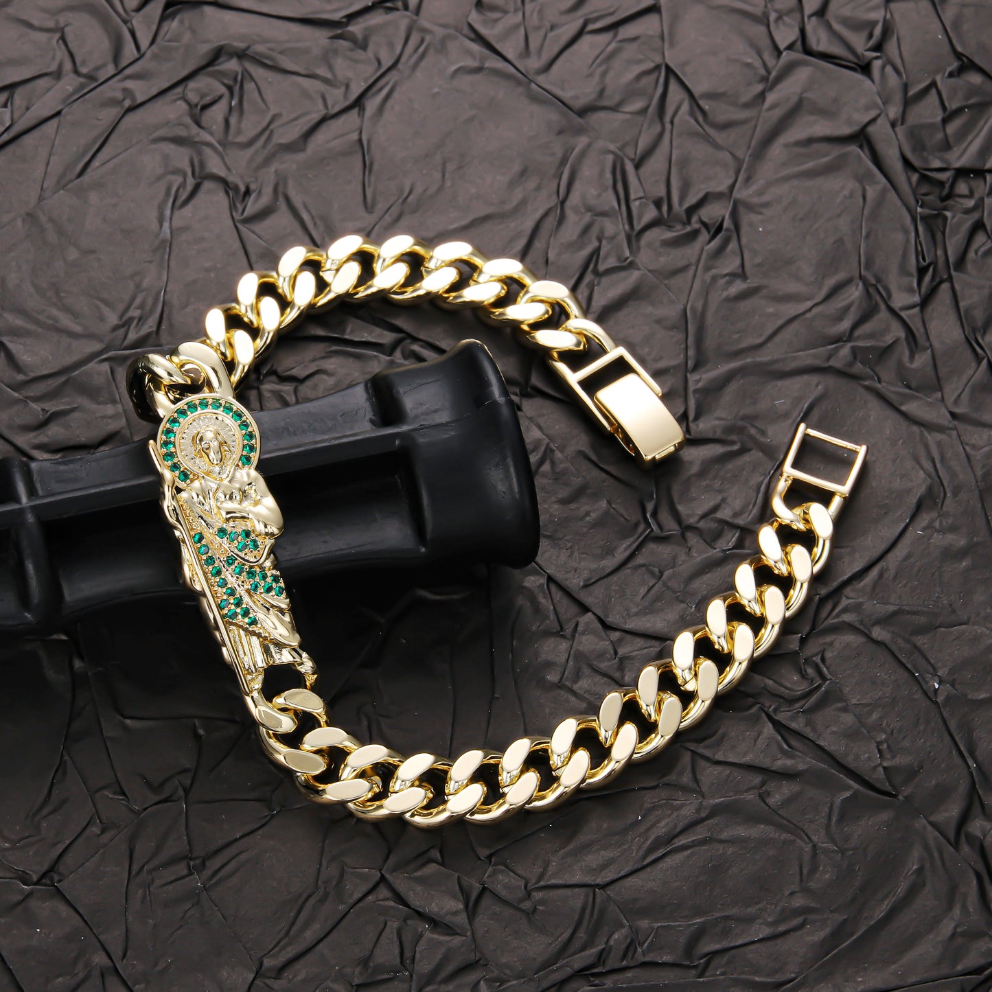 PinkFancy Jewelry 14K Gold-plated copper Catholicism Christianity wholesale St. Jude  bracelet