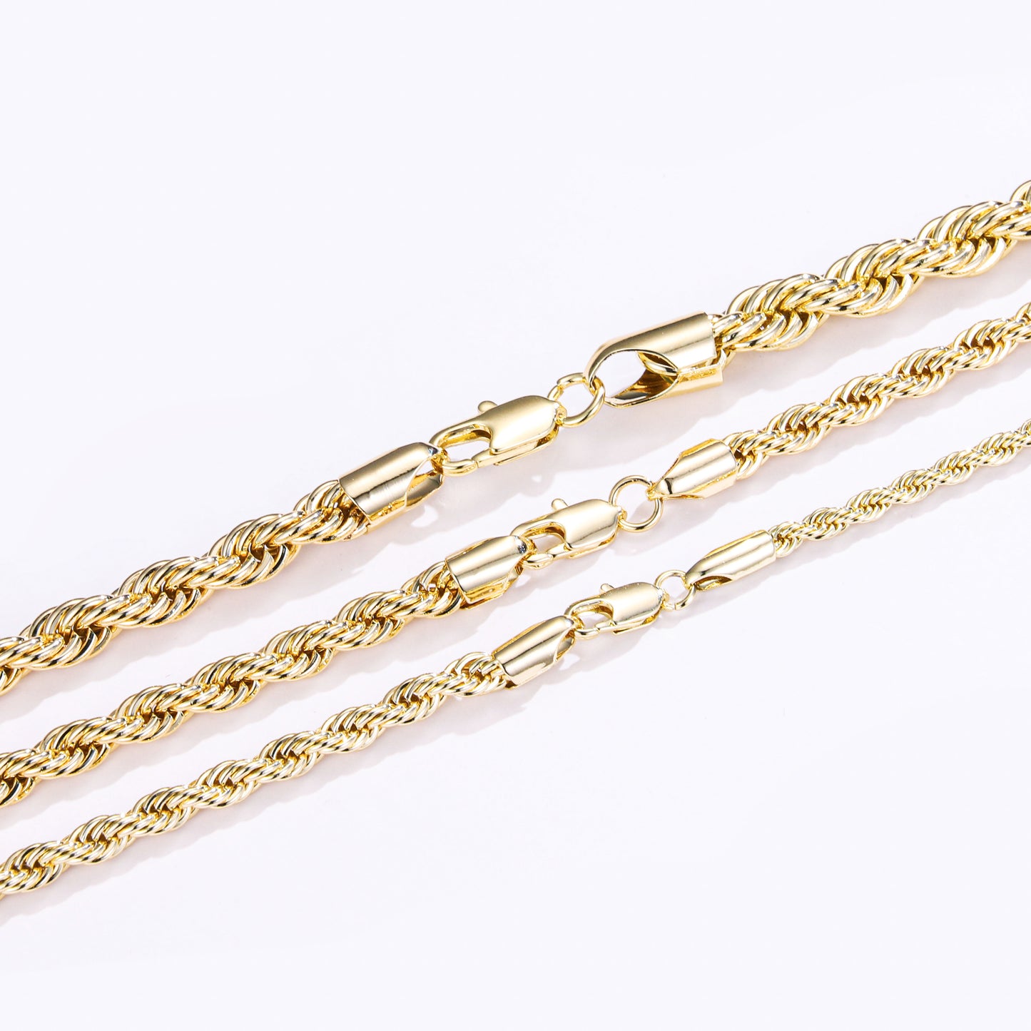 PinkFancy Jewelry 14K Gold-plated copper Rope Chain wholesale bracelet