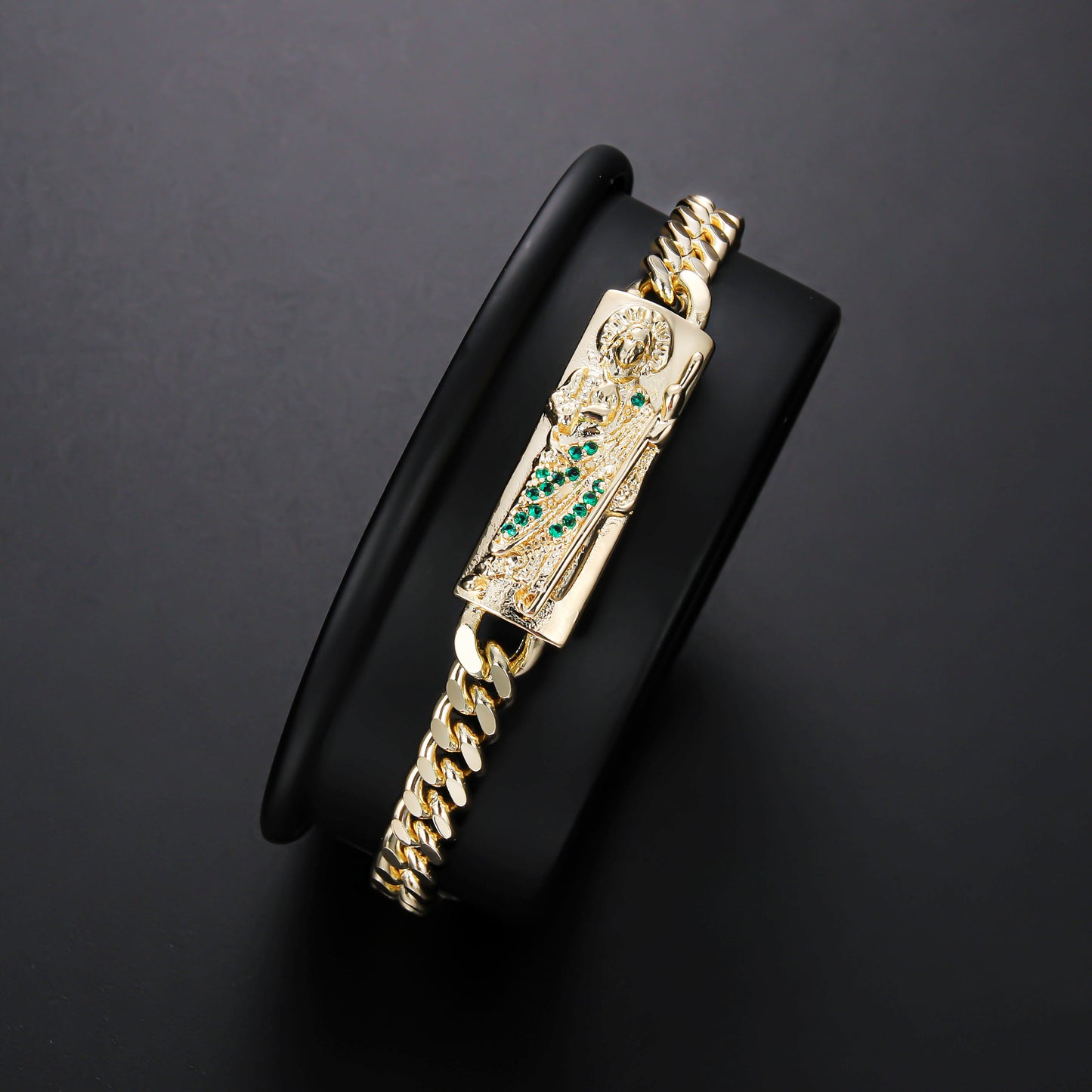 PinkFancy Jewelry 14K Gold-plated copper Catholicism Christianity wholesale St. Jude  bracelet