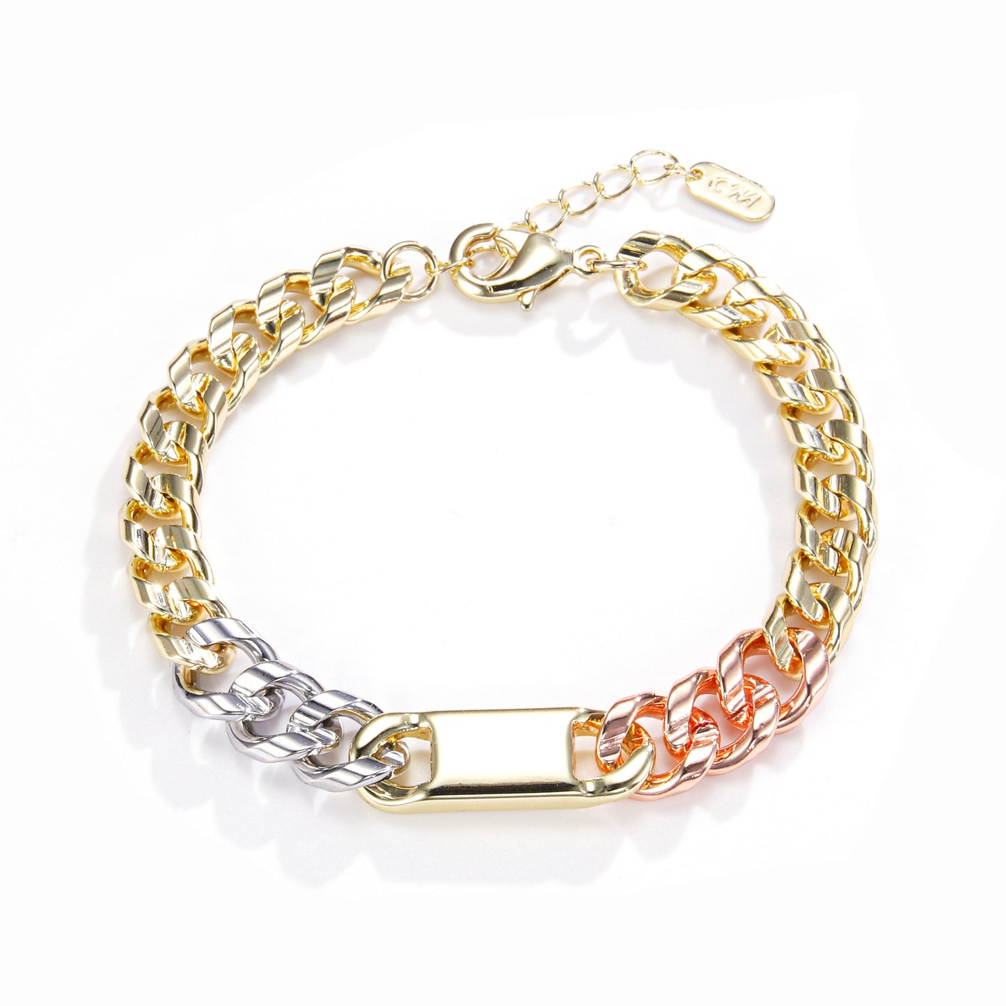 PinkFancy Jewelry 14K Gold-plated copper cubic zirconia setting Three colors wholesale bracelet