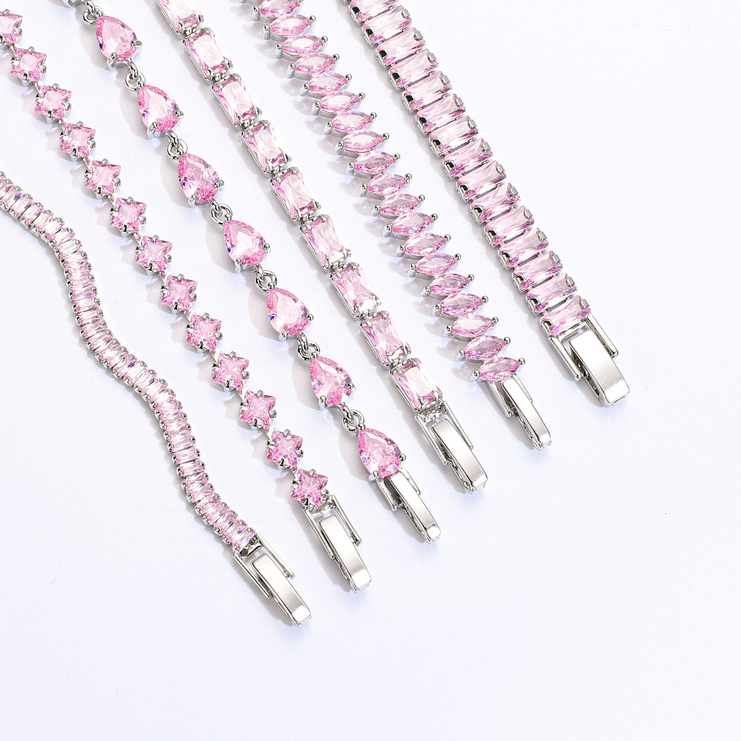 PinkFancy Jewelry platinum silver-plated copper Tennis wholesale bracelet