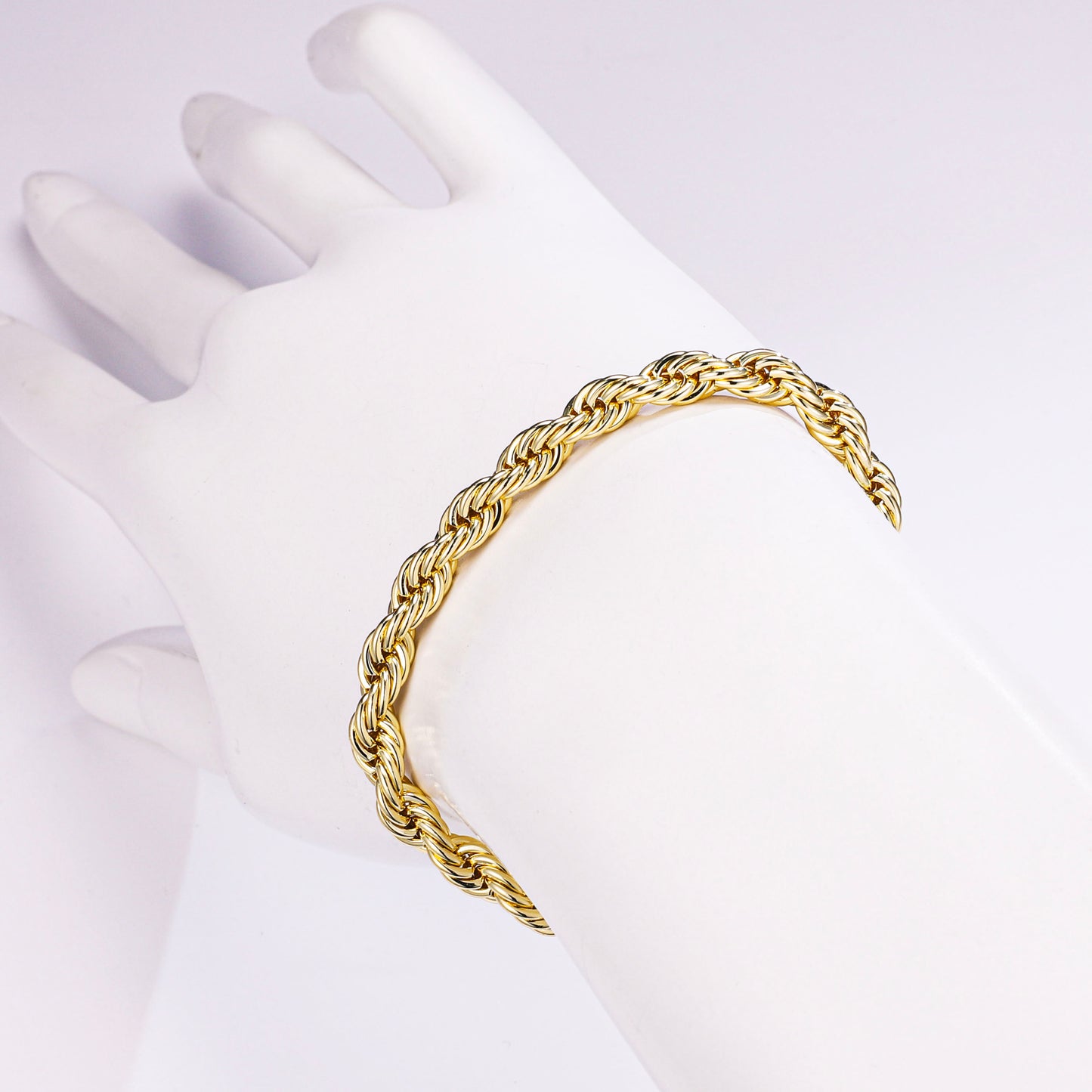 PinkFancy Jewelry 14K Gold-plated copper Rope Chain wholesale bracelet