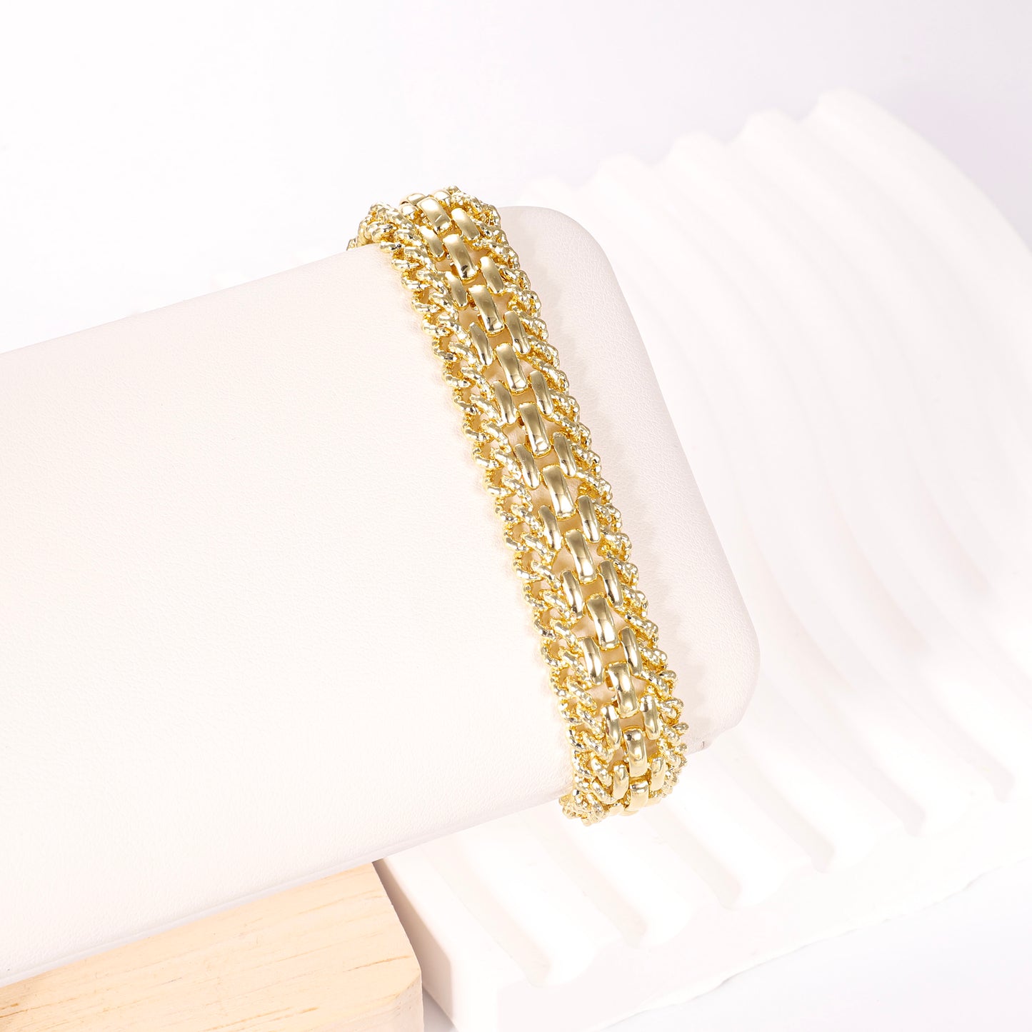 PinkFancy Jewelry 14K Gold-plated copper woven wholesale bracelet