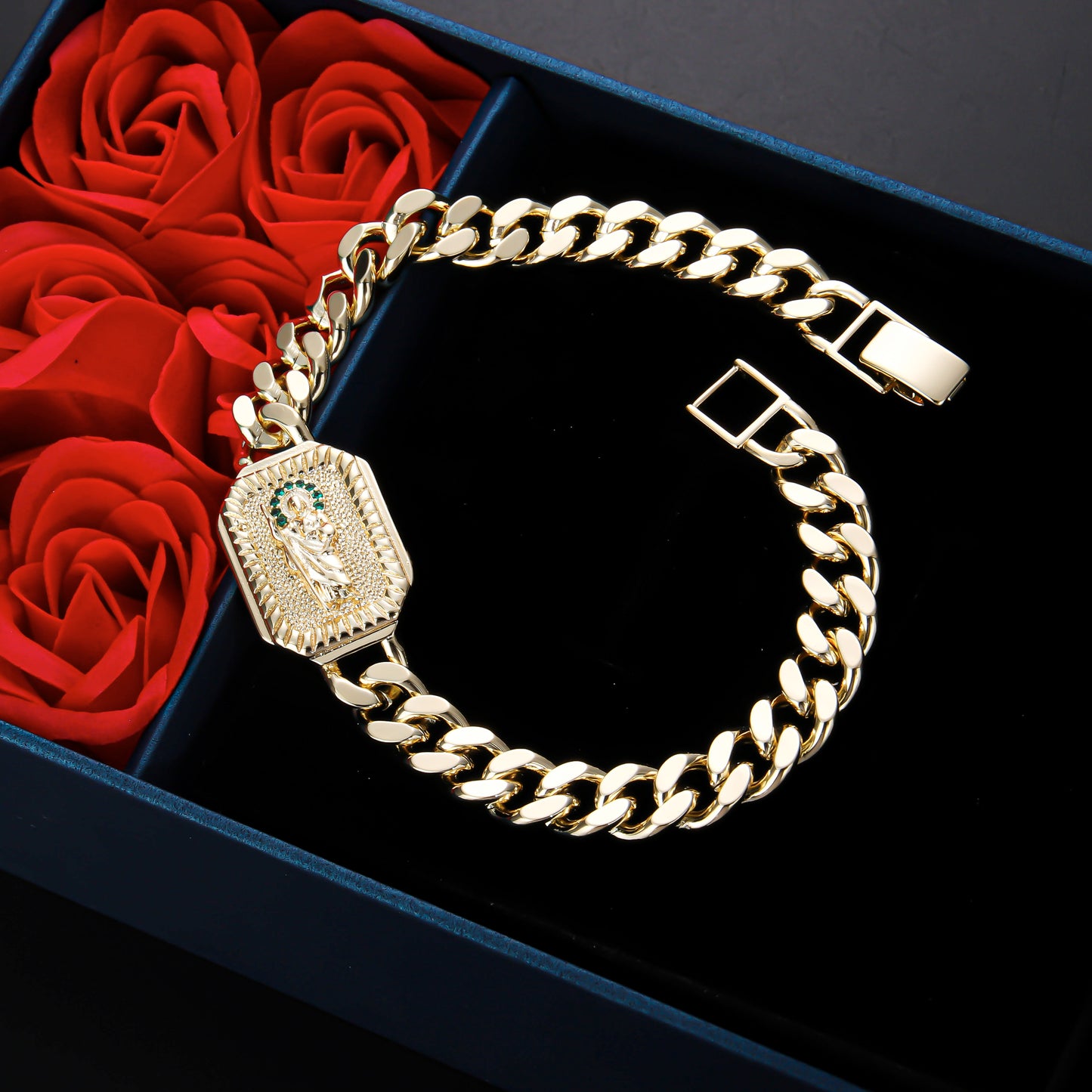 PinkFancy Jewelry 14K Gold-plated copper Catholicism Christianity wholesale St. Jude  bracelet