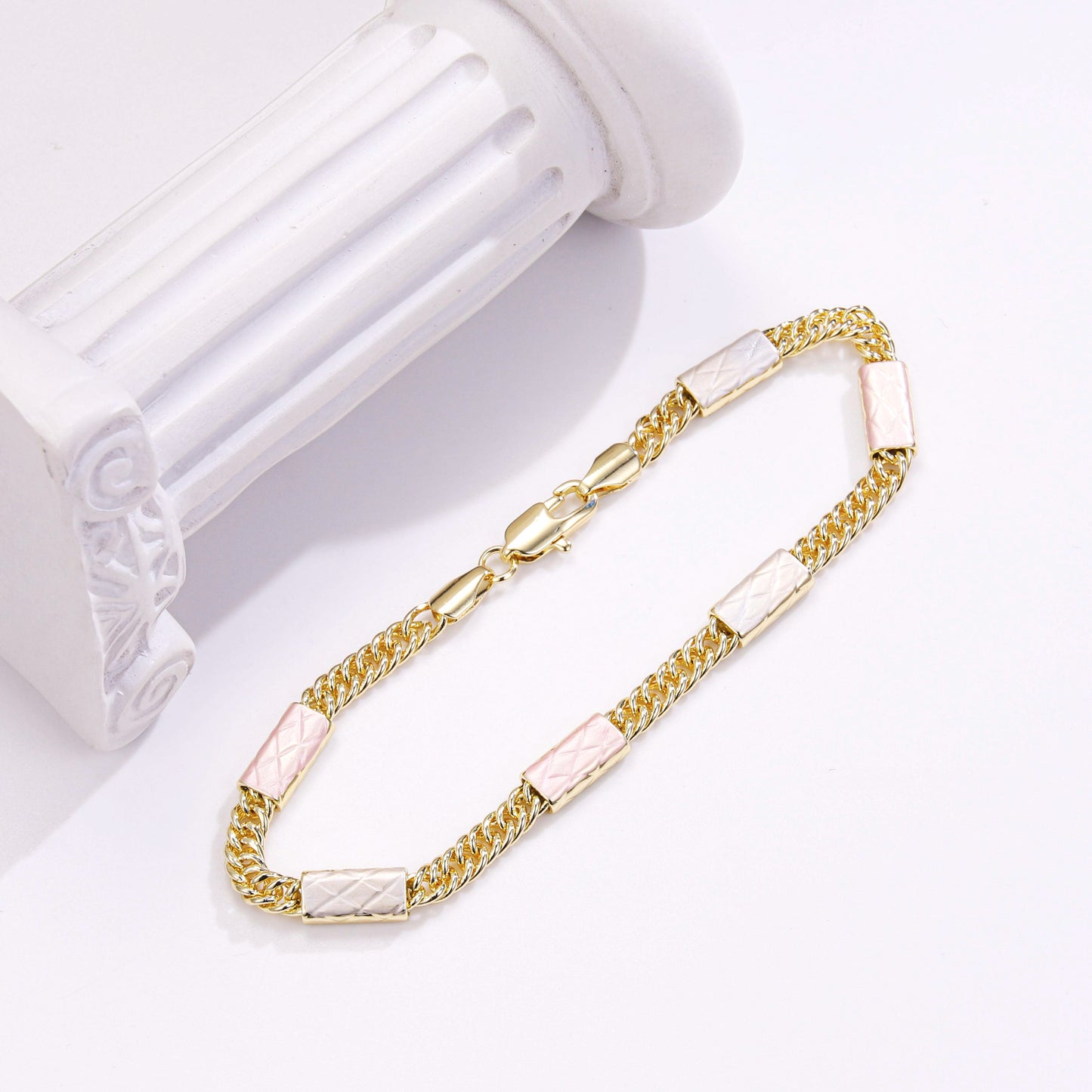 PinkFancy Jewelry 14K Gold-plated copper painting wholesale bracelet