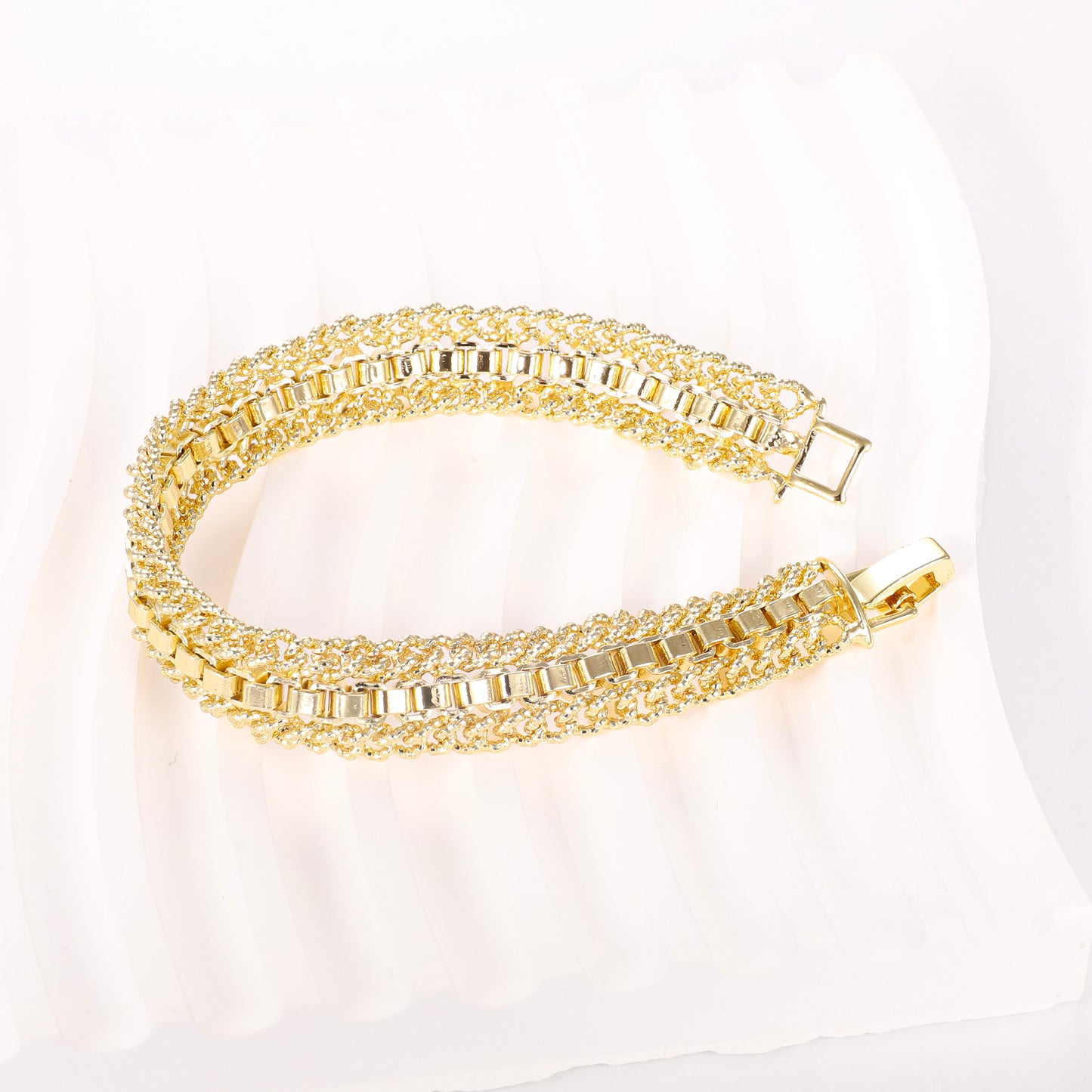 PinkFancy Jewelry 14K Gold-plated copper weaving wholesale bracelet