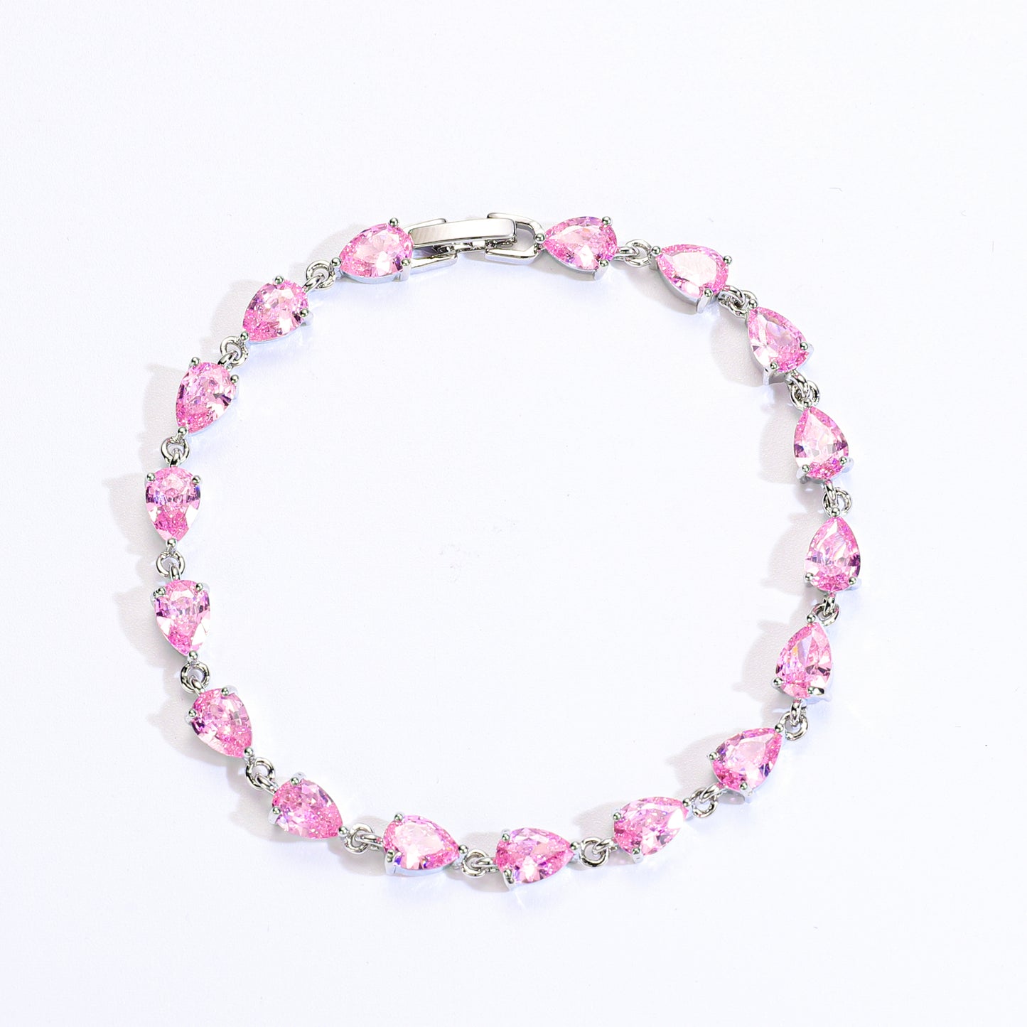 PinkFancy Jewelry platinum silver-plated copper Tennis wholesale bracelet