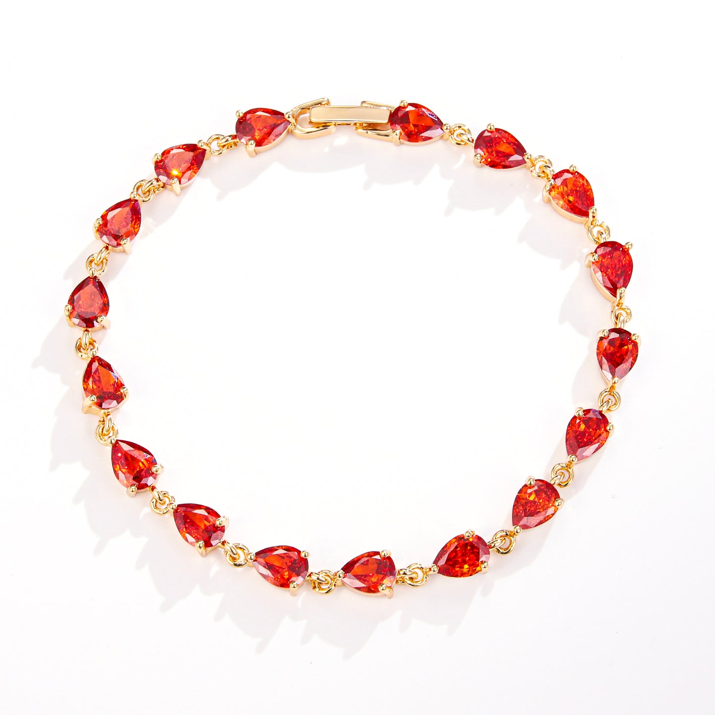 PinkFancy Jewelry 18K Gold-plated copper color cubic zirconia setting wholesale bracelet