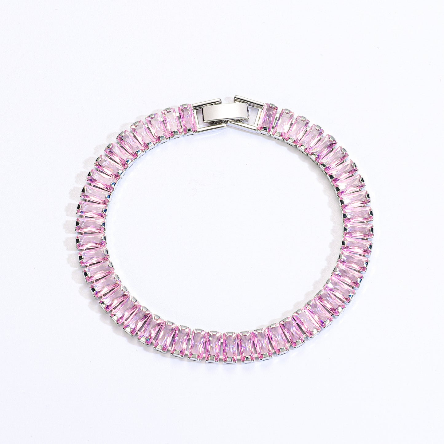 PinkFancy Jewelry platinum silver-plated copper Tennis wholesale bracelet