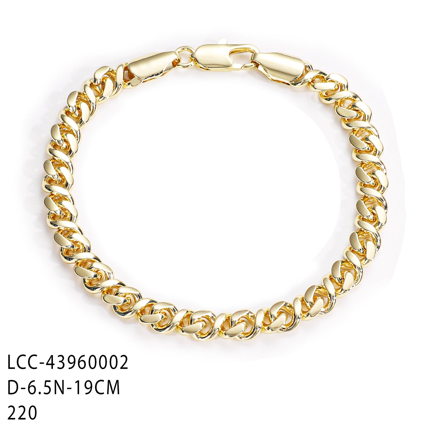 Pink Fancy Jewelry 14K Gold-plated copper cubic zirconia setting Wholesale bracelets