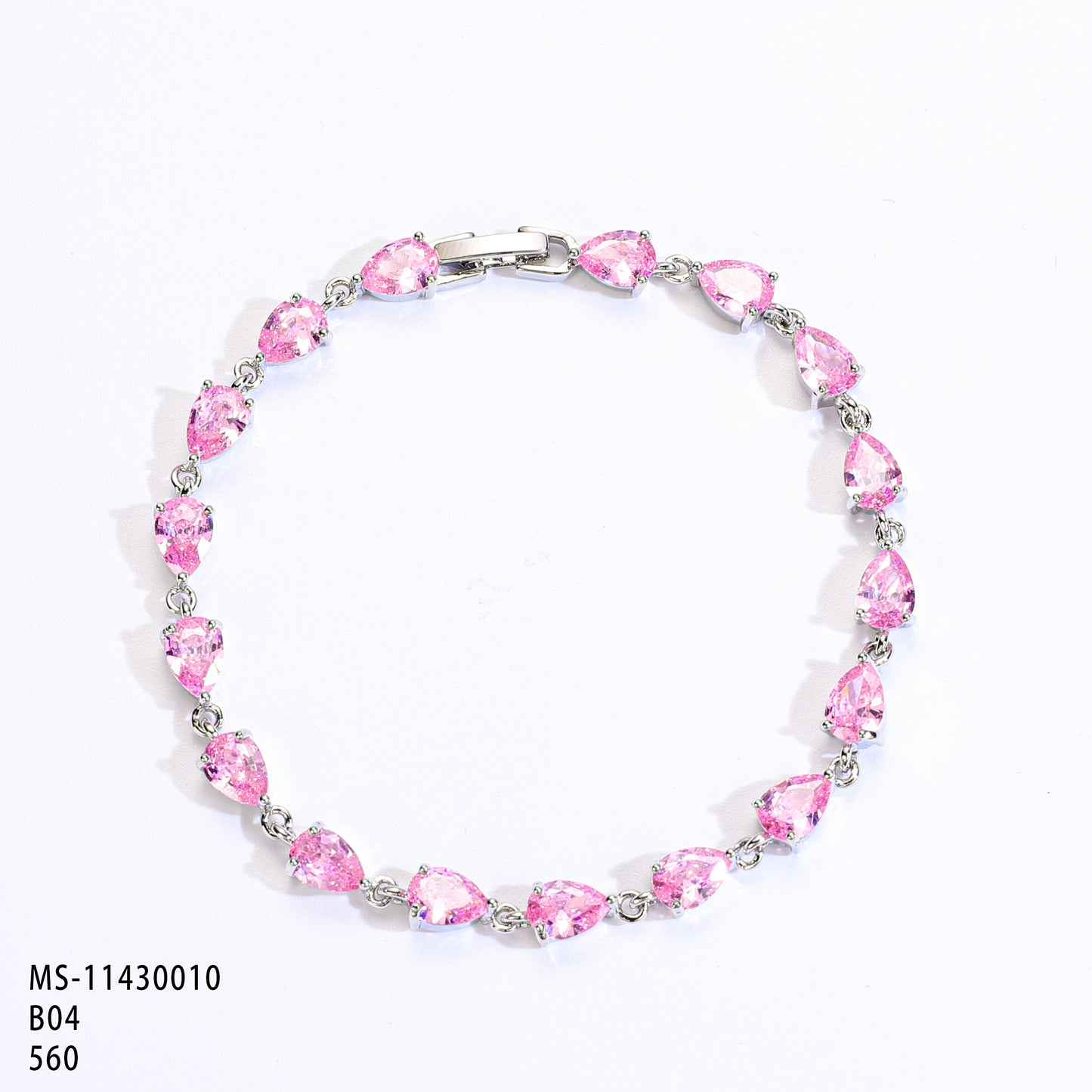 PinkFancy Jewelry platinum silver-plated copper Tennis wholesale bracelet
