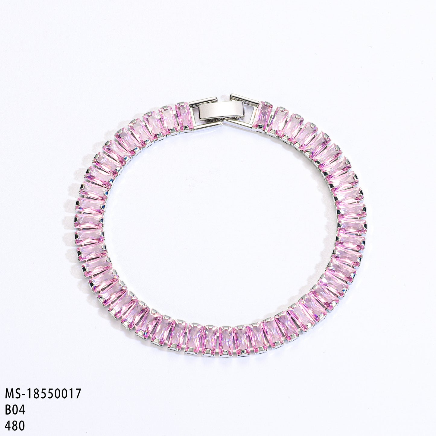 PinkFancy Jewelry platinum silver-plated copper Tennis wholesale bracelet