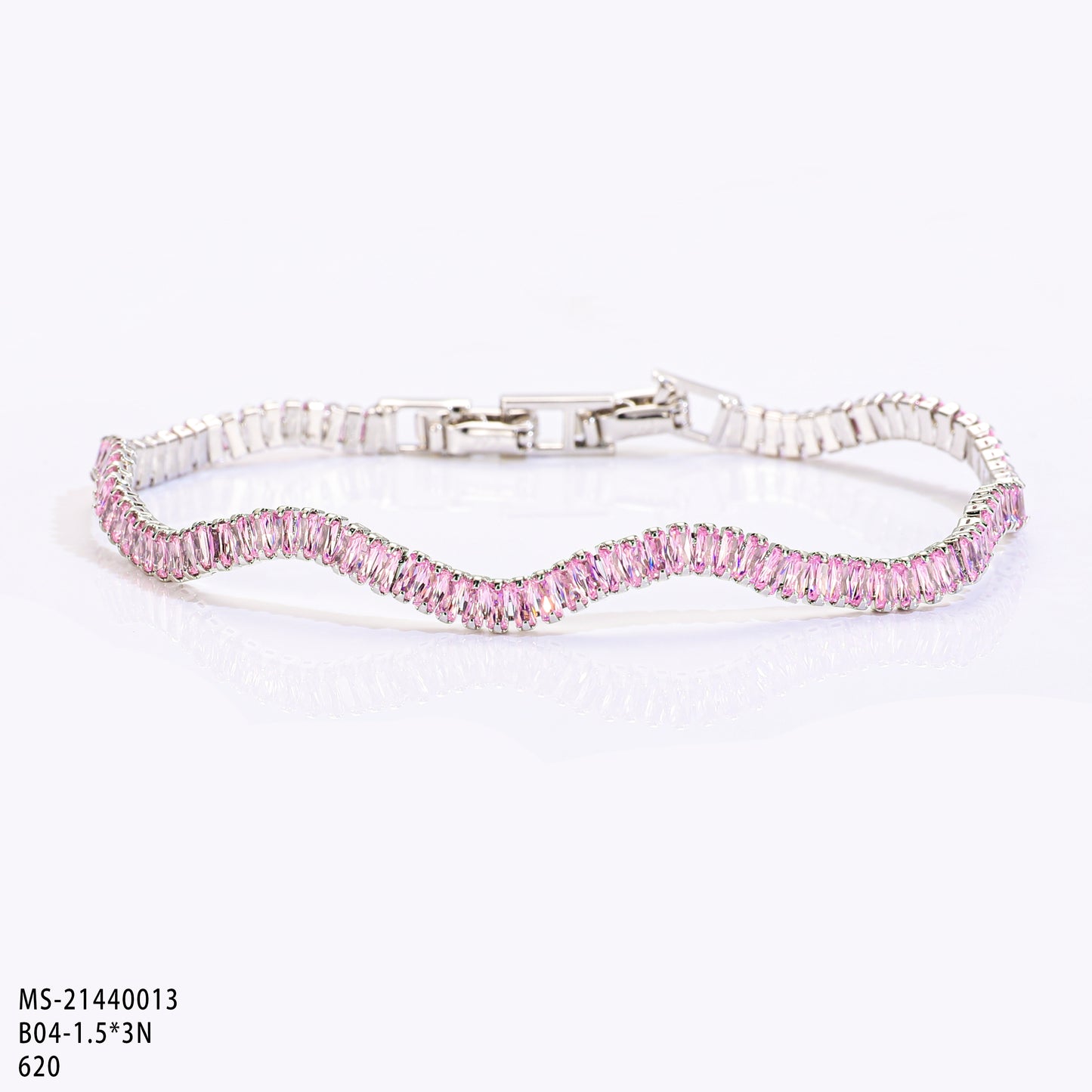 PinkFancy Jewelry platinum silver-plated copper Tennis wholesale bracelet