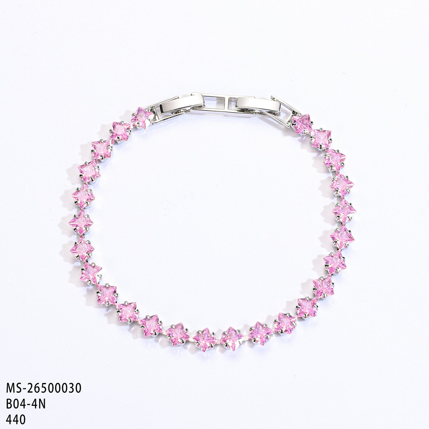 PinkFancy Jewelry platinum silver-plated copper Tennis wholesale bracelet