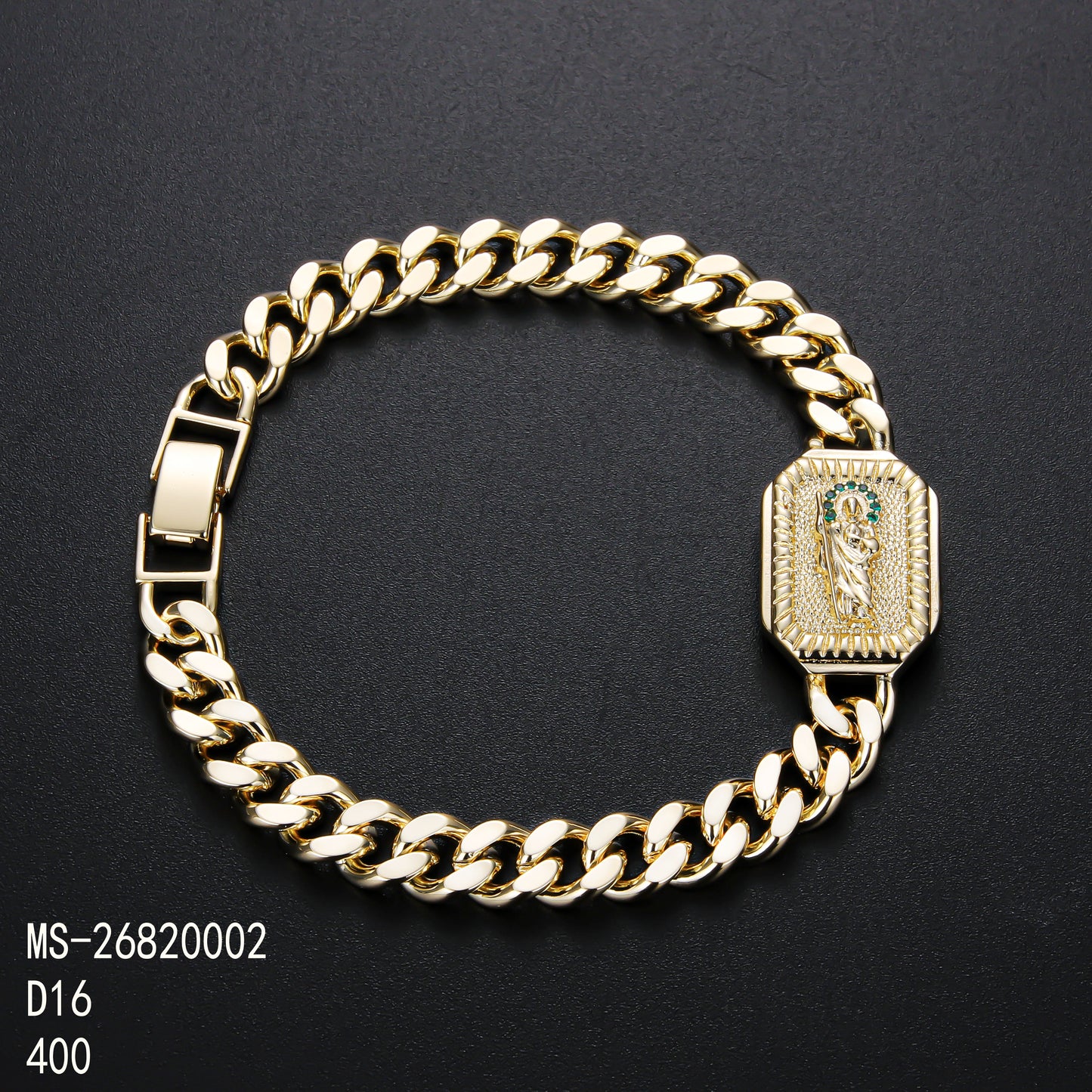 PinkFancy Jewelry 14K Gold-plated copper Catholicism Christianity wholesale St. Jude  bracelet