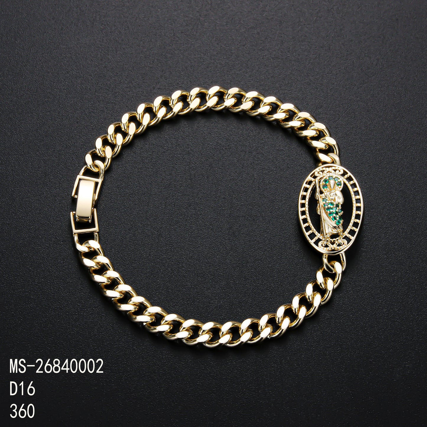 PinkFancy Jewelry 14K Gold-plated copper Catholicism Christianity wholesale St. Jude  bracelet