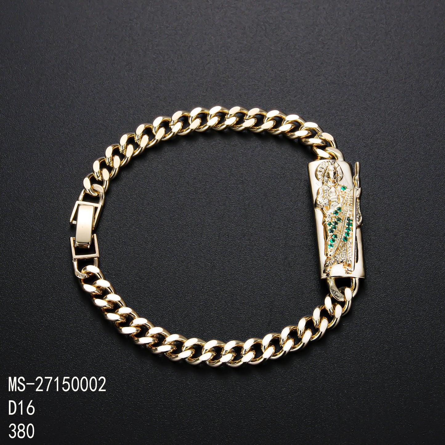 PinkFancy Jewelry 14K Gold-plated copper Catholicism Christianity wholesale St. Jude  bracelet