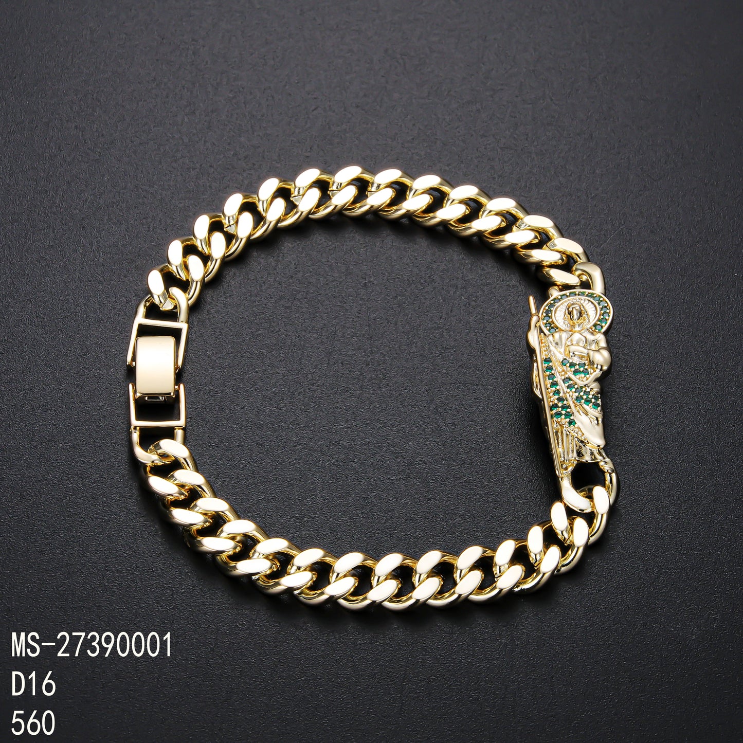 PinkFancy Jewelry 14K Gold-plated copper Catholicism Christianity wholesale St. Jude  bracelet