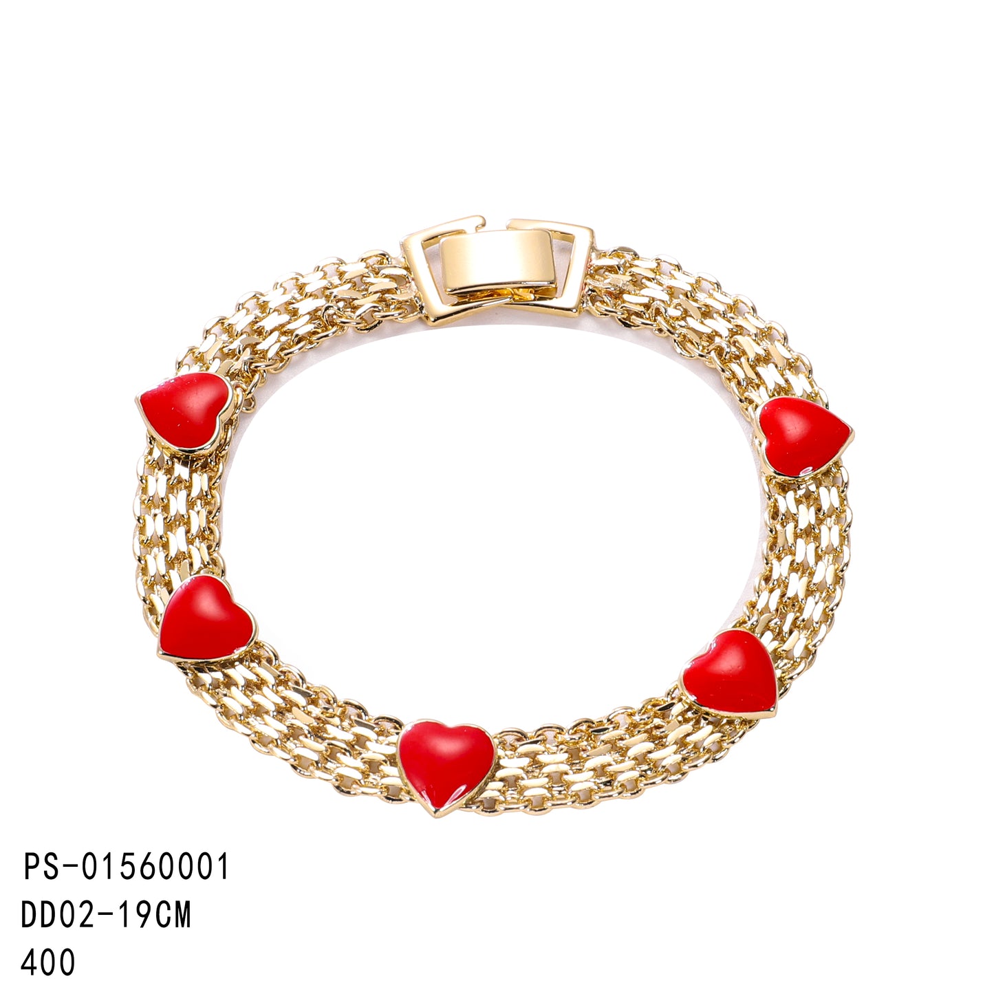 PinkFancy Jewelry 14K Gold-plated copper Heart-shaped elephant butterfly Evil Eyes wholesale bracelet