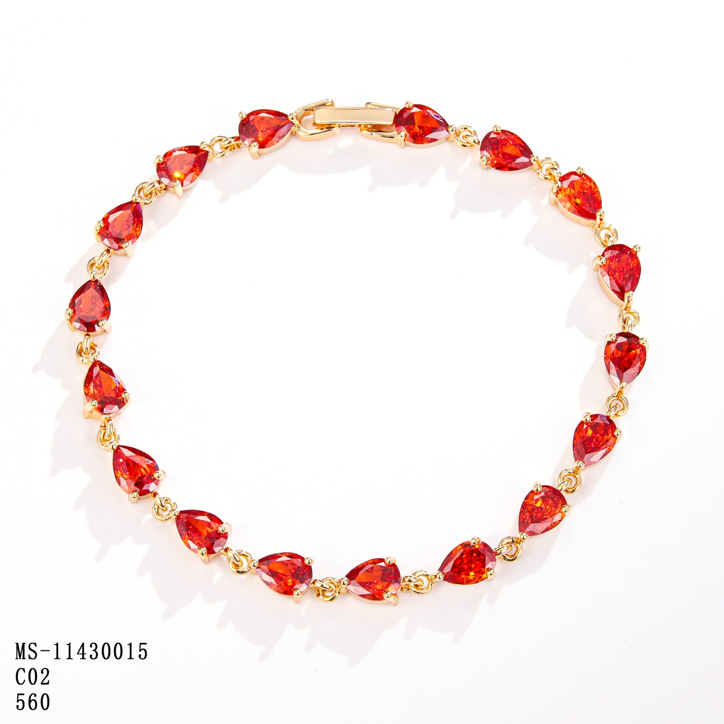 PinkFancy Jewelry 18K Gold-plated copper color cubic zirconia setting wholesale bracelet