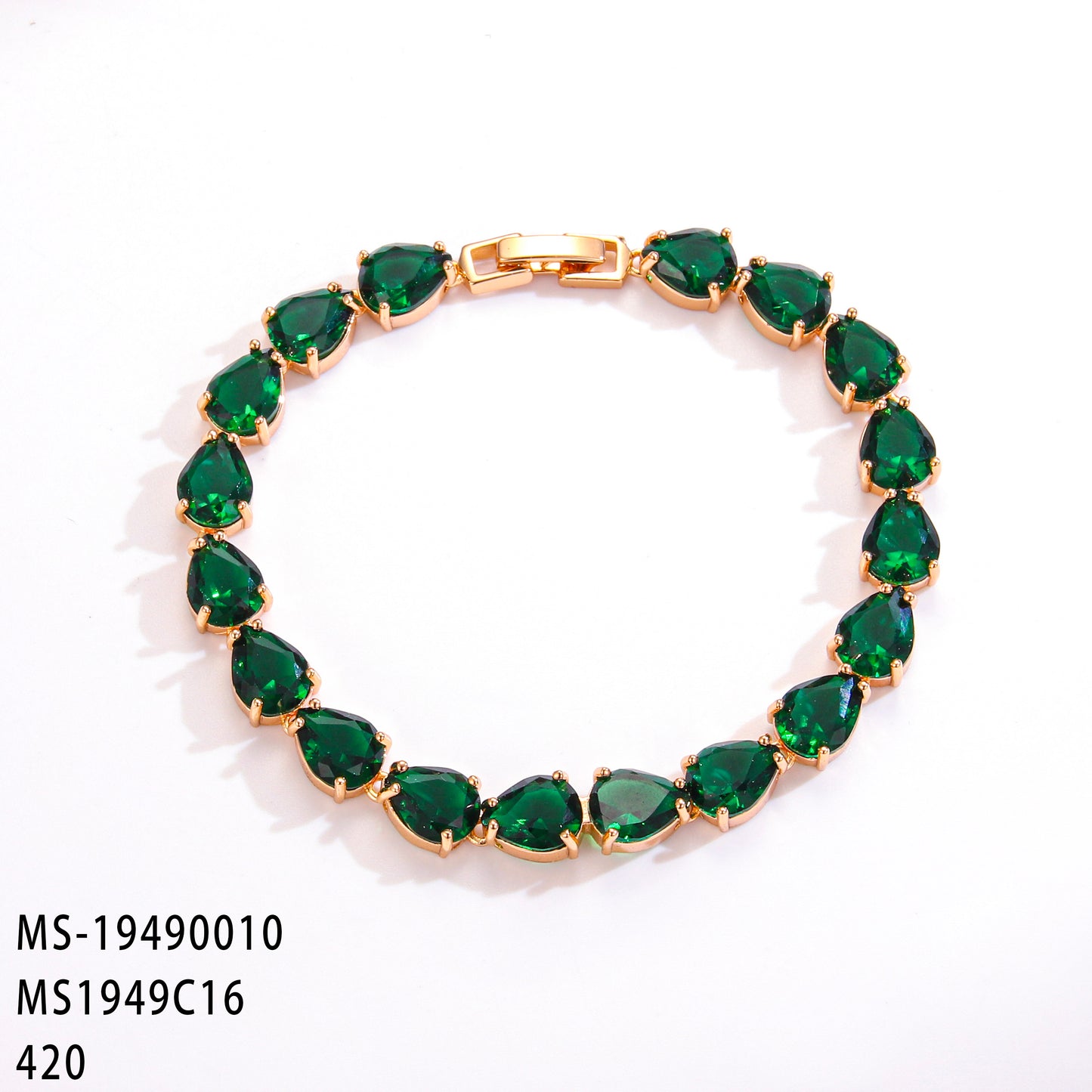 PinkFancy Jewelry 18K Gold-plated copper cubic zirconia setting wholesale bracelet