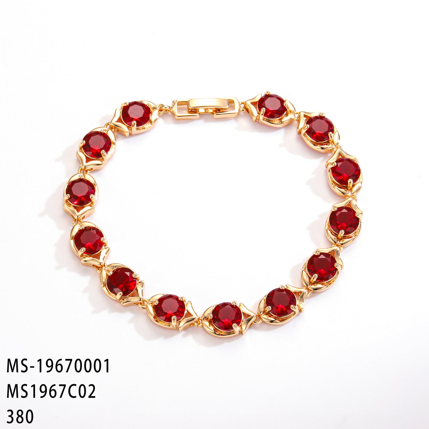 PinkFancy Jewelry 18K Gold-plated copper cubic zirconia setting wholesale bracelet