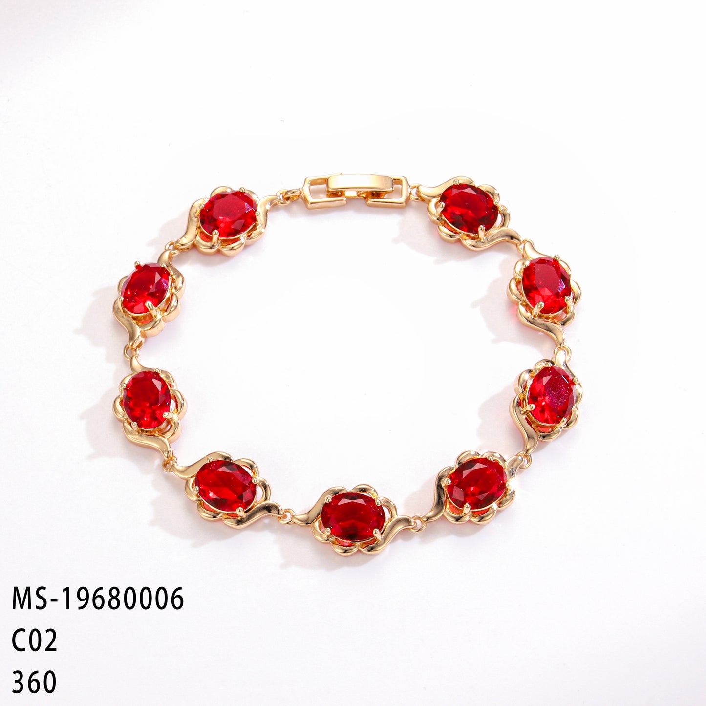 PinkFancy Jewelry 18K Gold-plated copper cubic zirconia setting wholesale bracelet