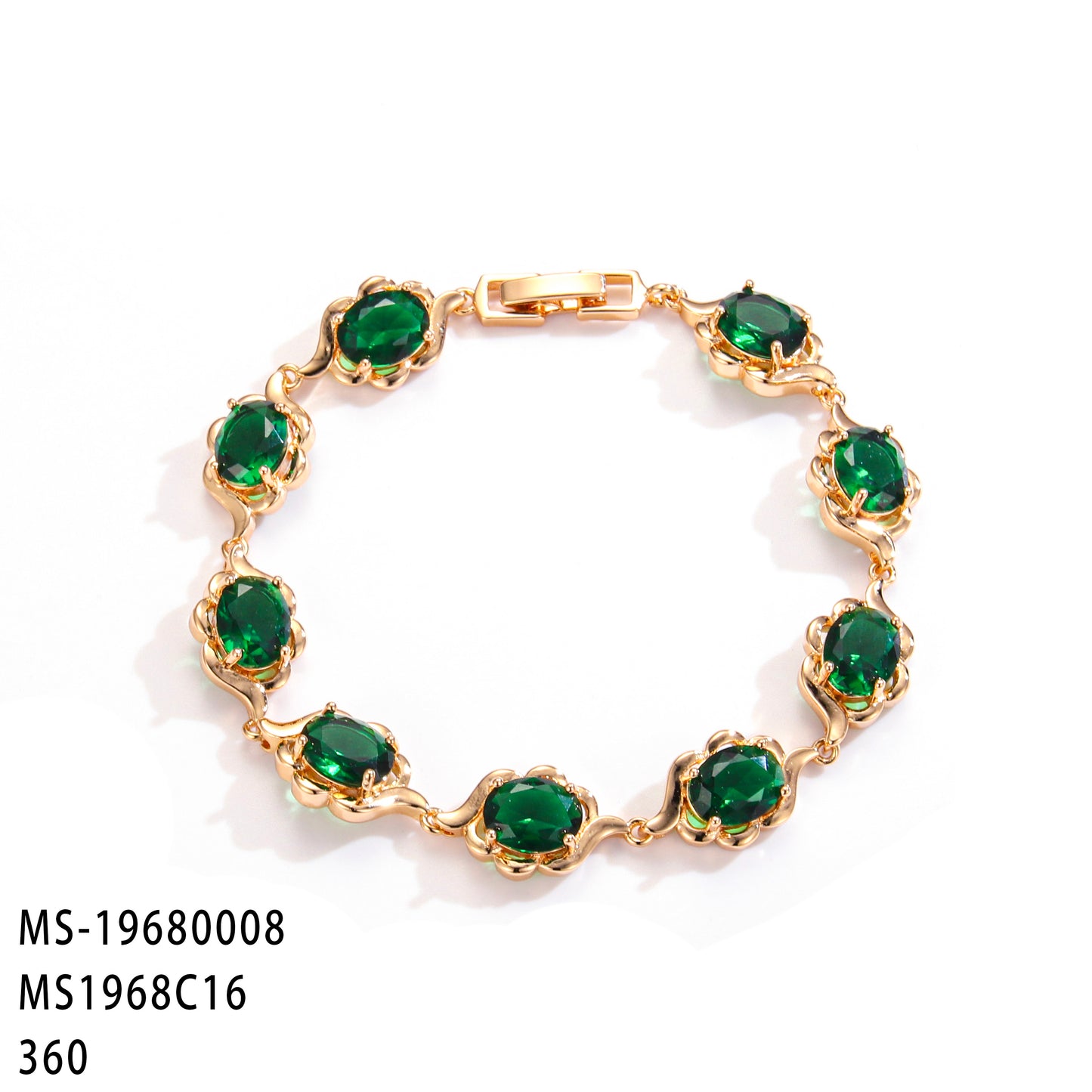 PinkFancy Jewelry 18K Gold-plated copper cubic zirconia setting wholesale bracelet
