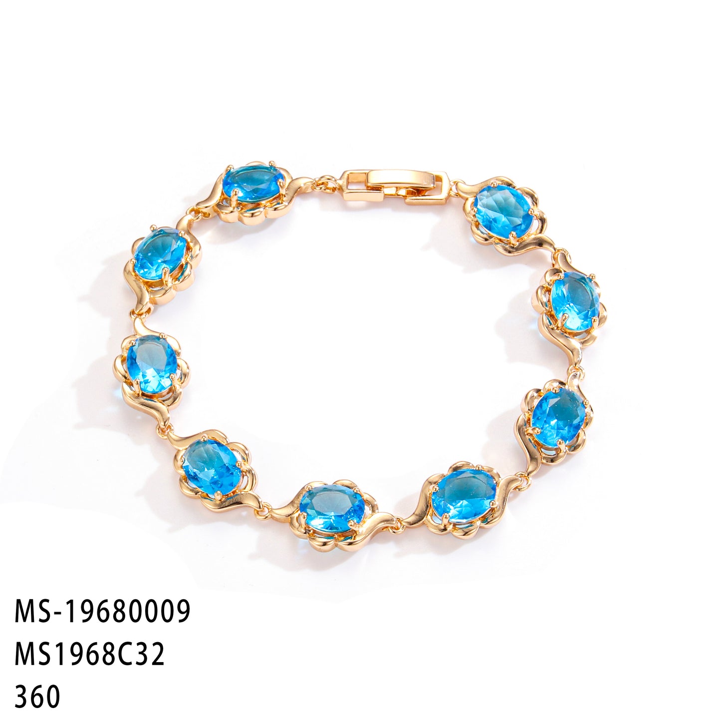 PinkFancy Jewelry 18K Gold-plated copper cubic zirconia setting wholesale bracelet