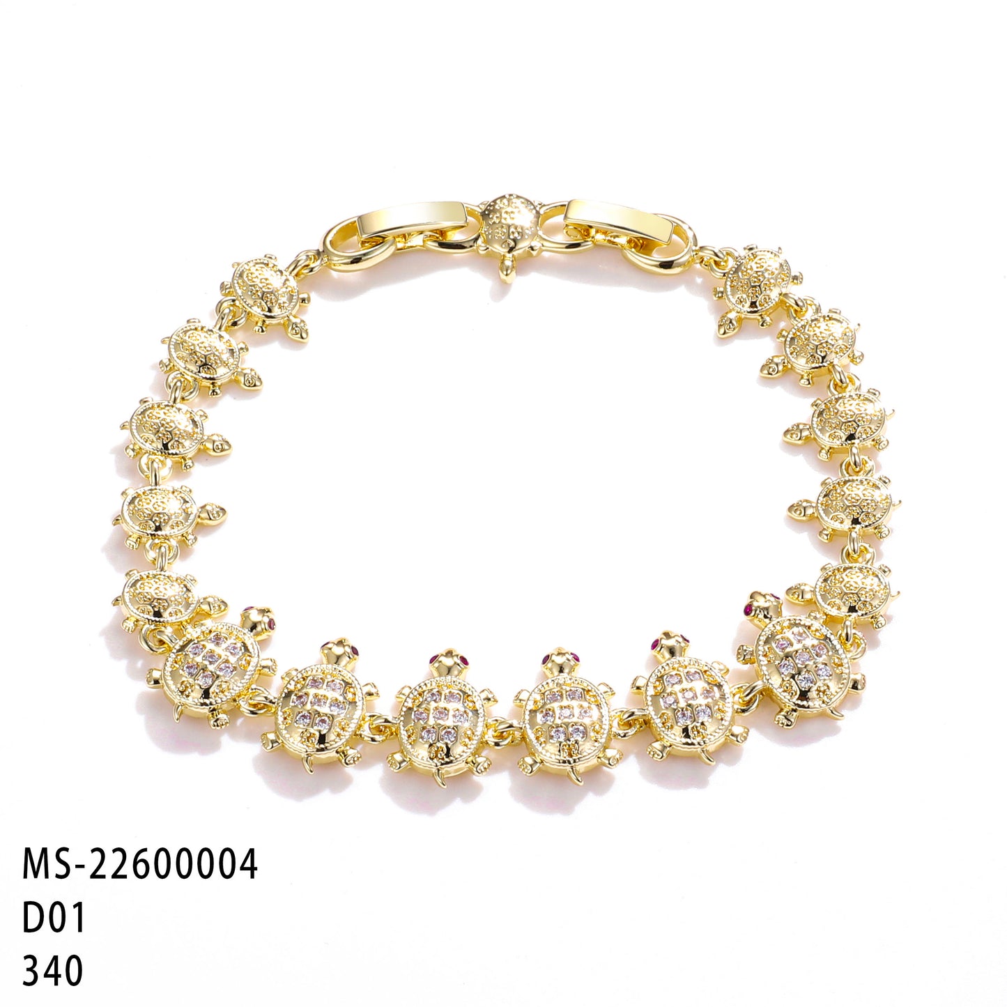 PinkFancy Jewelry 14K Gold-plated copper cubic zirconia setting Animal Series wholesale bracelet