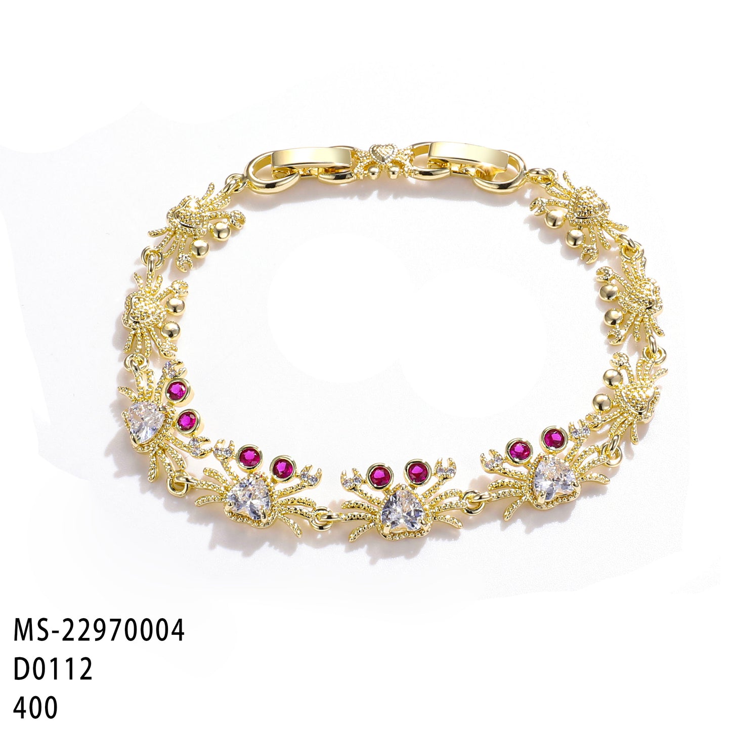 PinkFancy Jewelry 14K Gold-plated copper cubic zirconia setting Animal Series wholesale bracelet