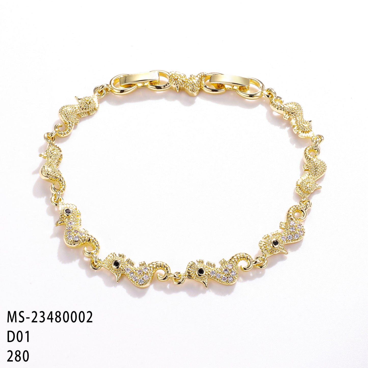 PinkFancy Jewelry 14K Gold-plated copper cubic zirconia setting Animal Series wholesale bracelet