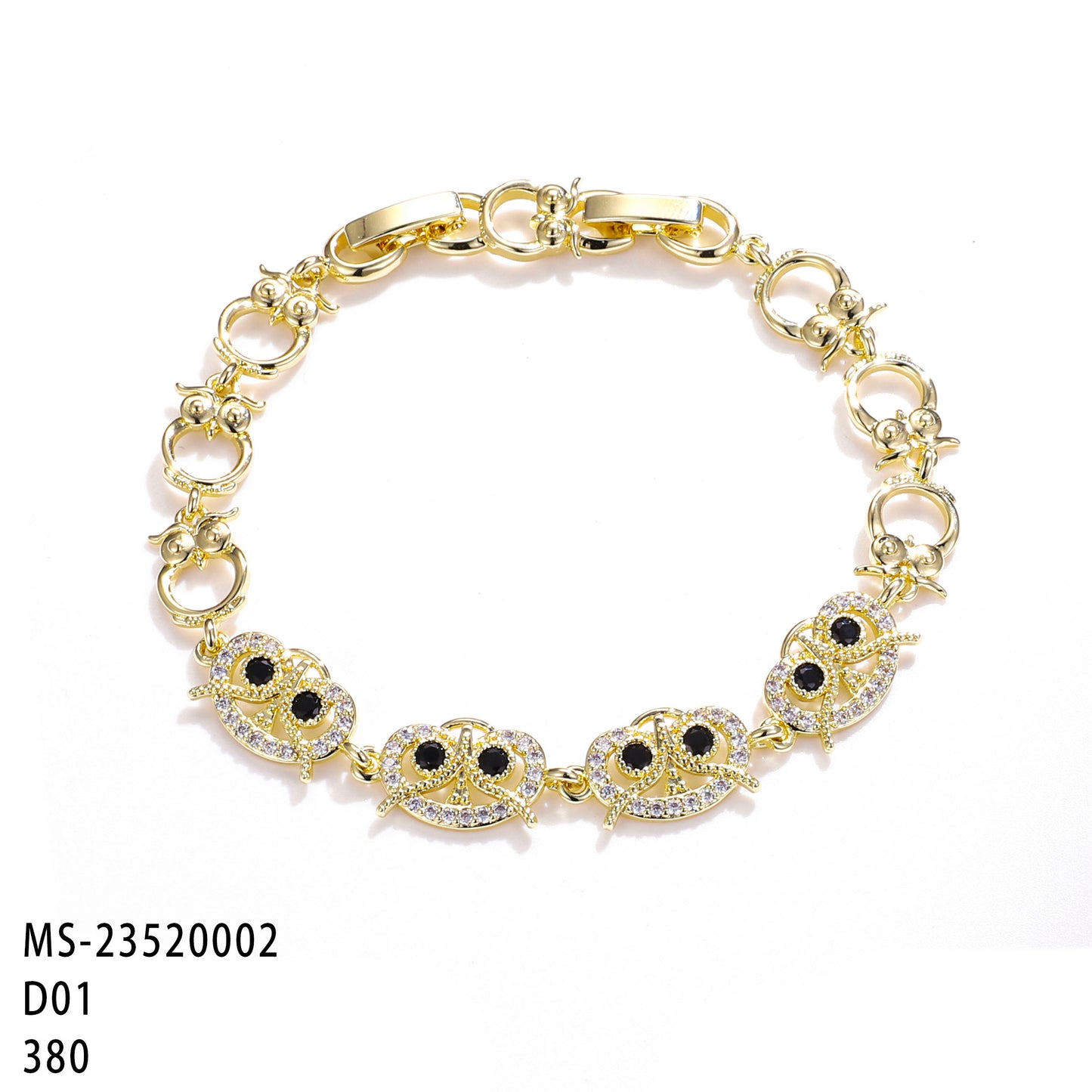 PinkFancy Jewelry 14K Gold-plated copper cubic zirconia setting Animal Series wholesale bracelet